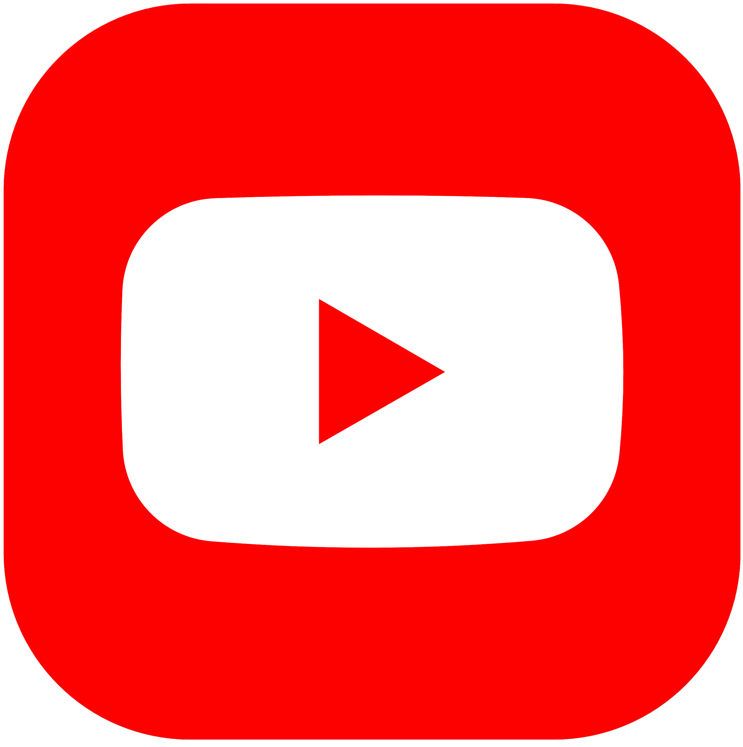 YouTube play button icon with red background and black play symbol in the center.