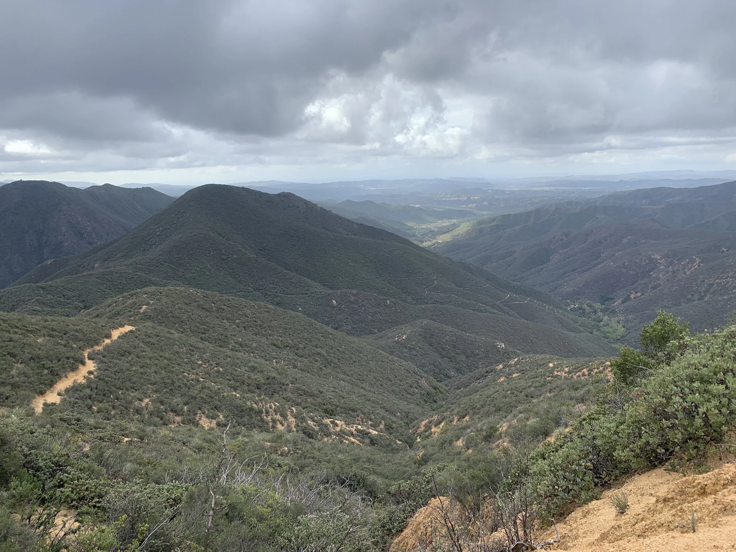 High on San Juan Trail looking down Hot Spring Canyon.