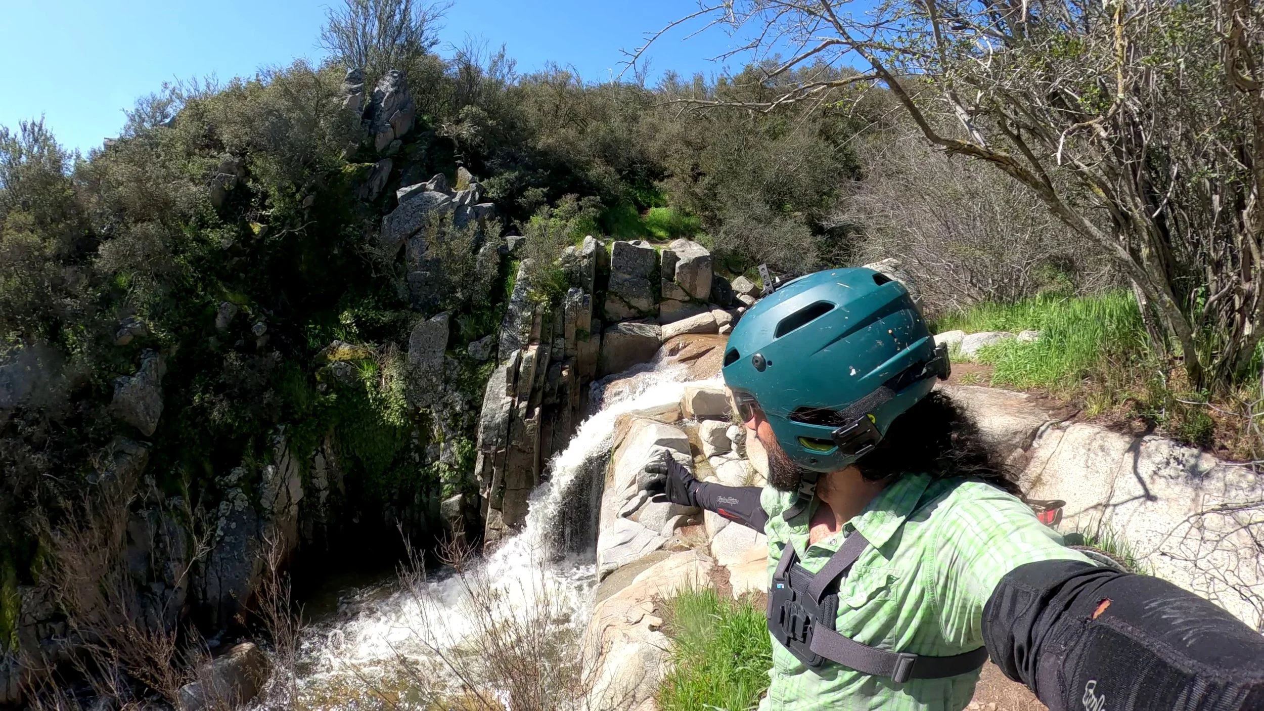 Near the end of the route, a short distance off of Chiquito Trail is Chiquito Falls, aka Lion Canyon Falls.