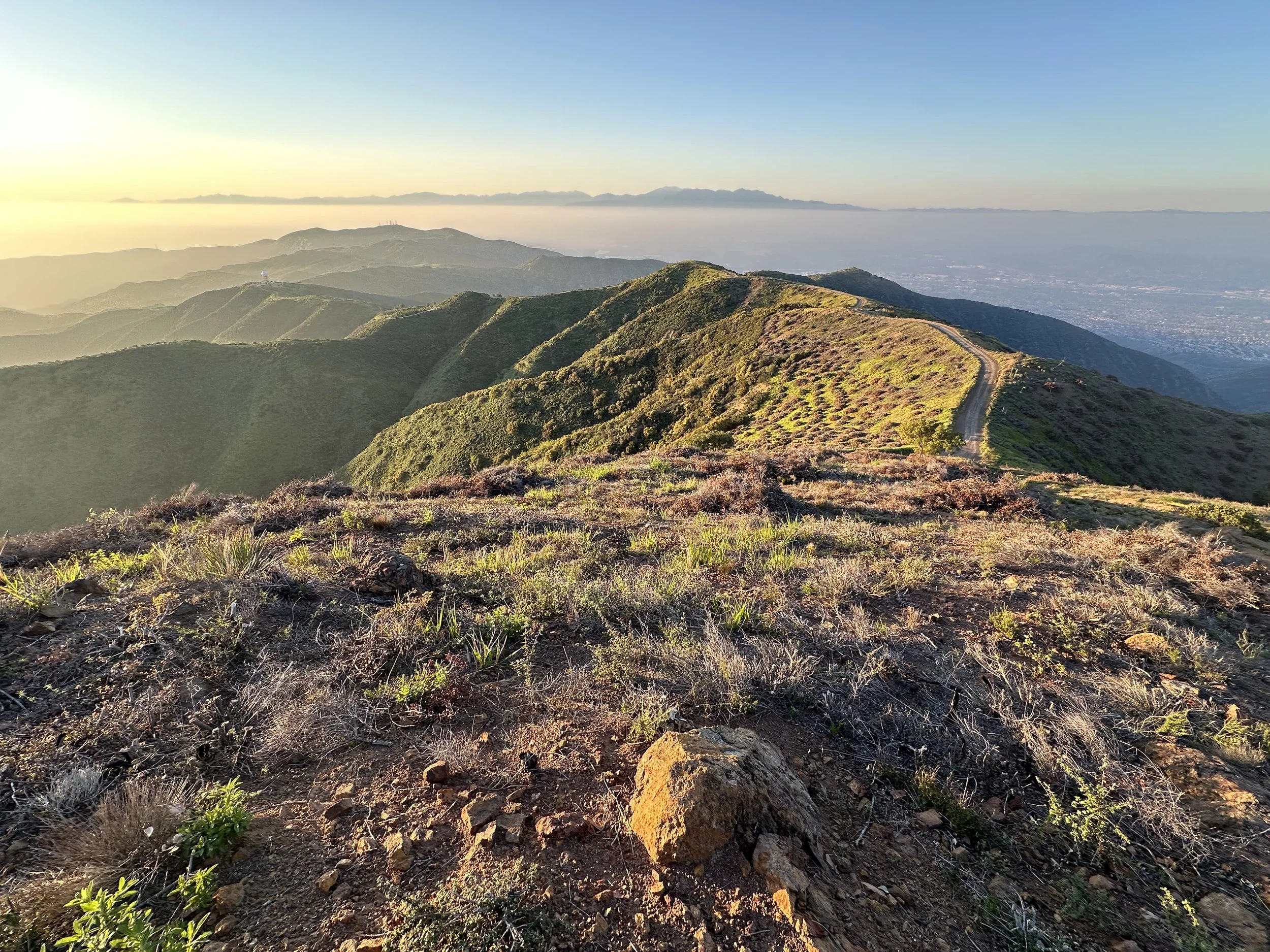 Looking back towards The Doppler and, further beyond, Sierra Peak