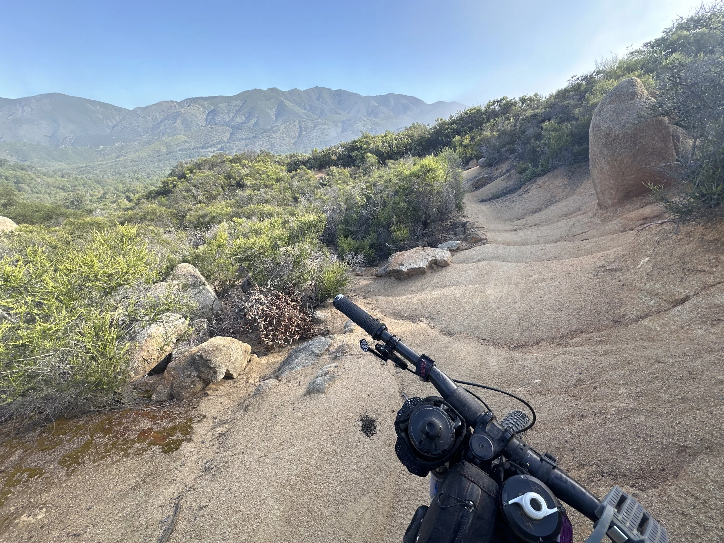 On The San Juan Trail looking towards Los Pinos Peak with a good view of the ridgeline just traversed.