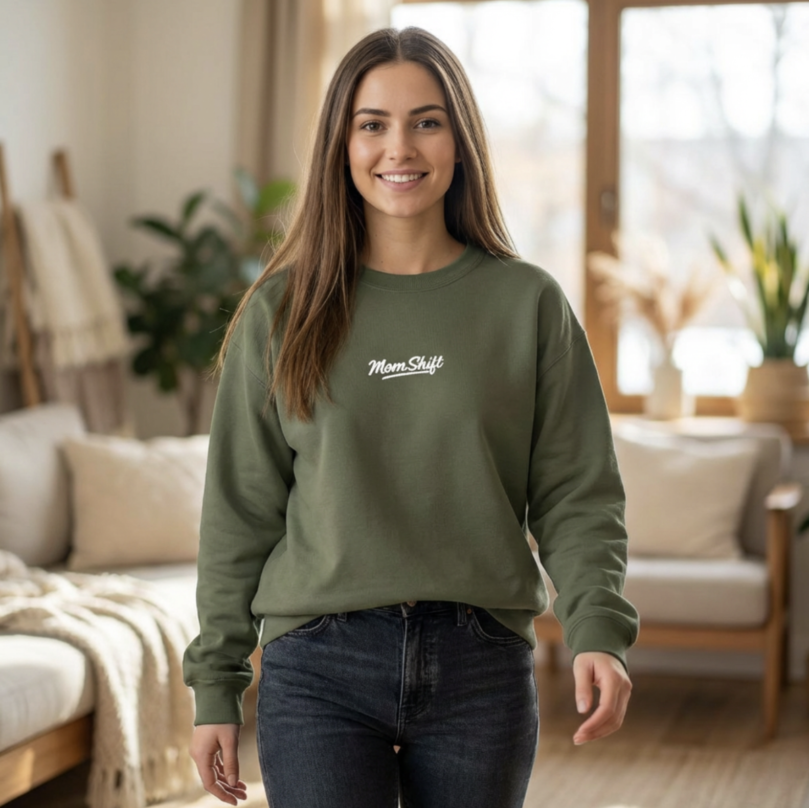 Mom Shift: Embroidered Sweatshirt