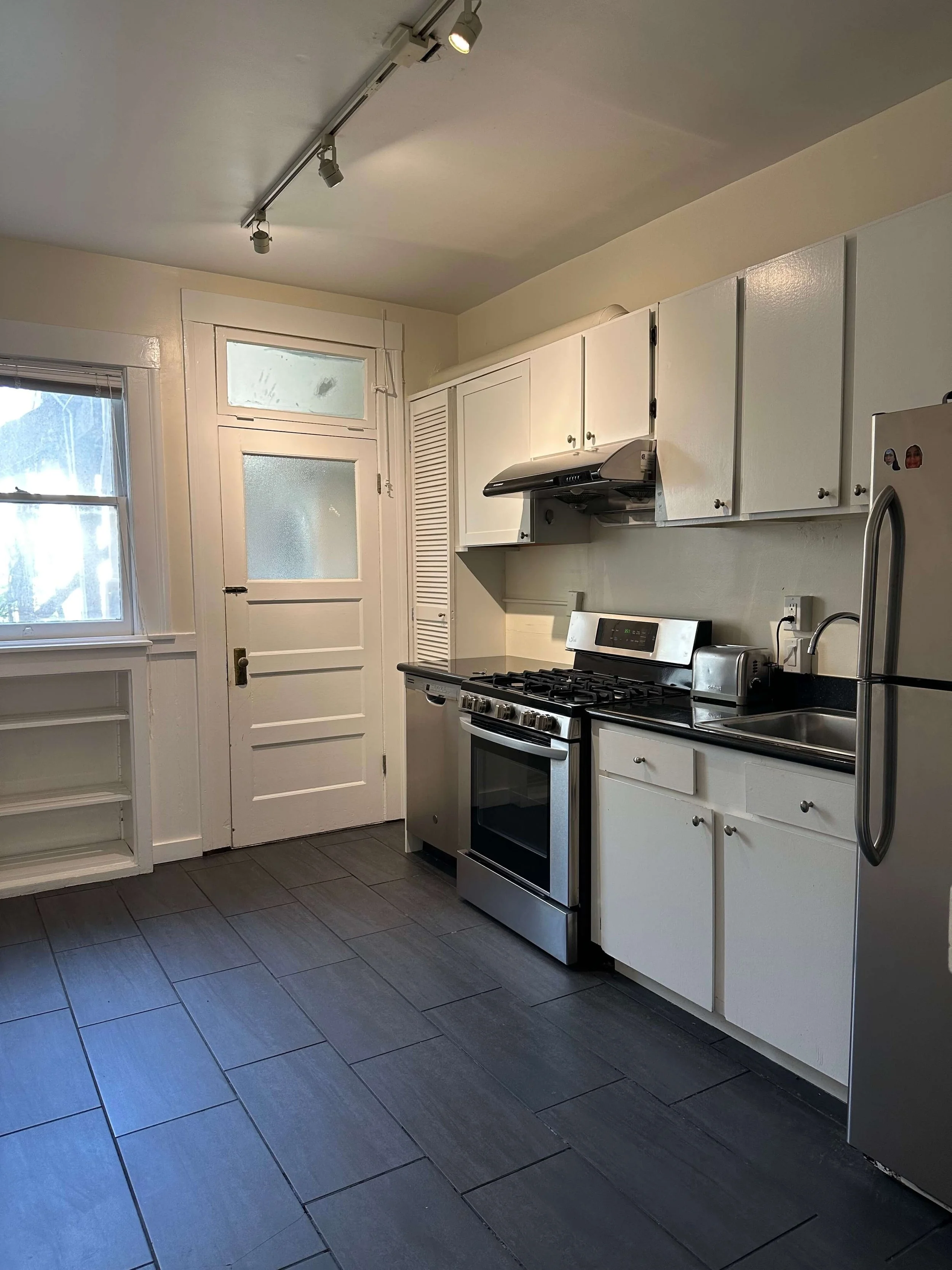 Spotless empty kitchen after deep cleaning Mission District SF