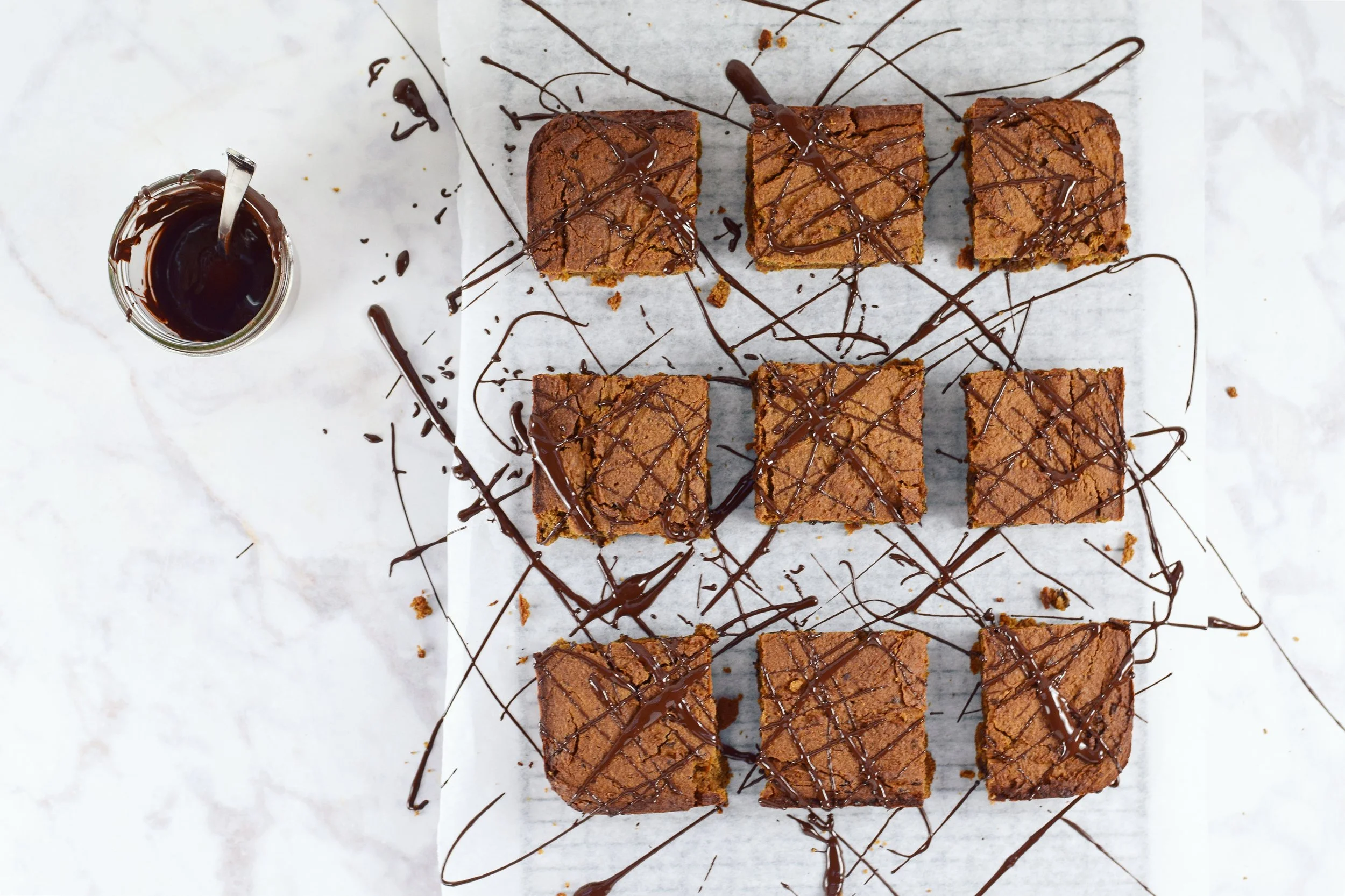Grain Free Chocolate Chickpea Tahini Blondies Rack 2.JPG