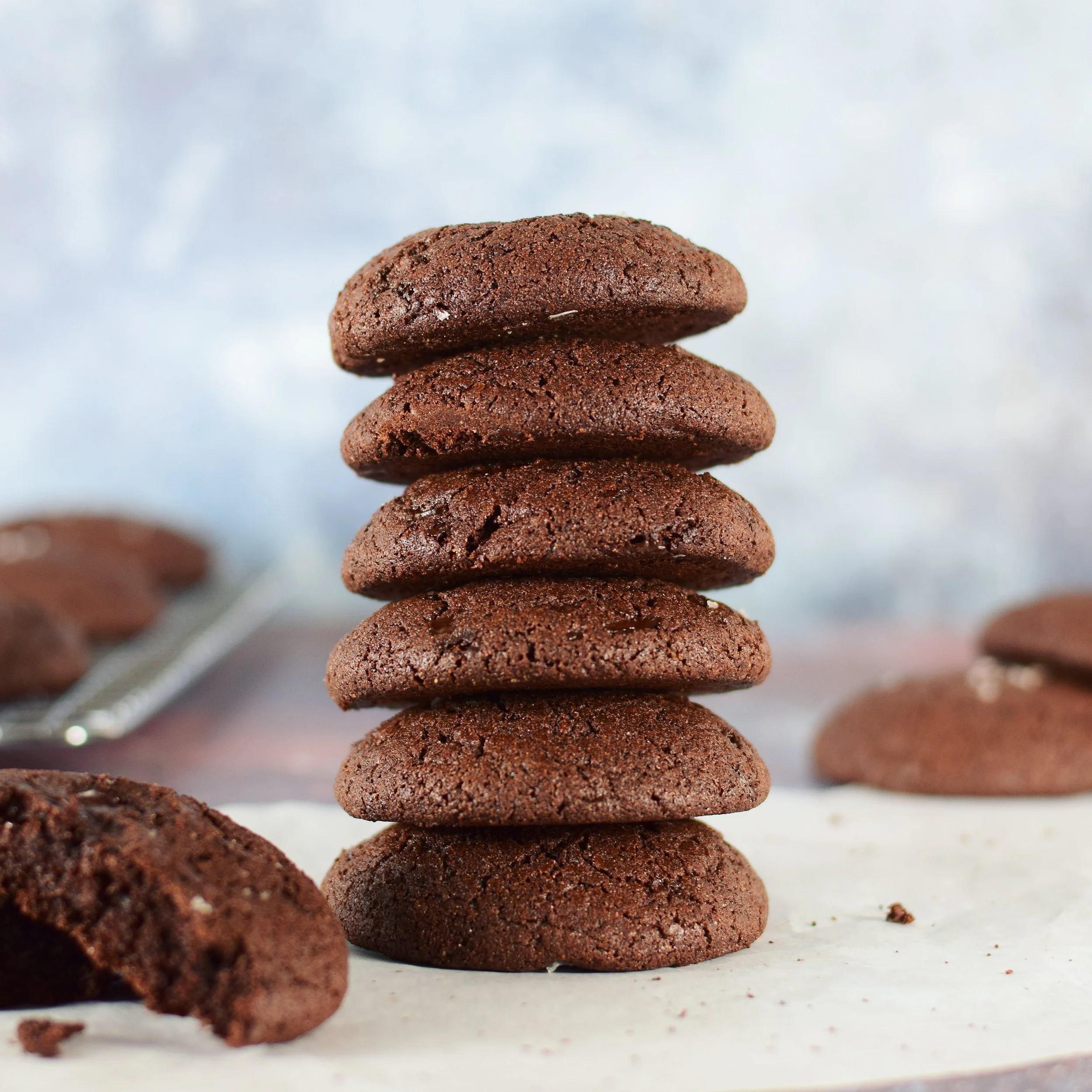 Salted Double Chocolate Spice Cookies Stack 7.JPG