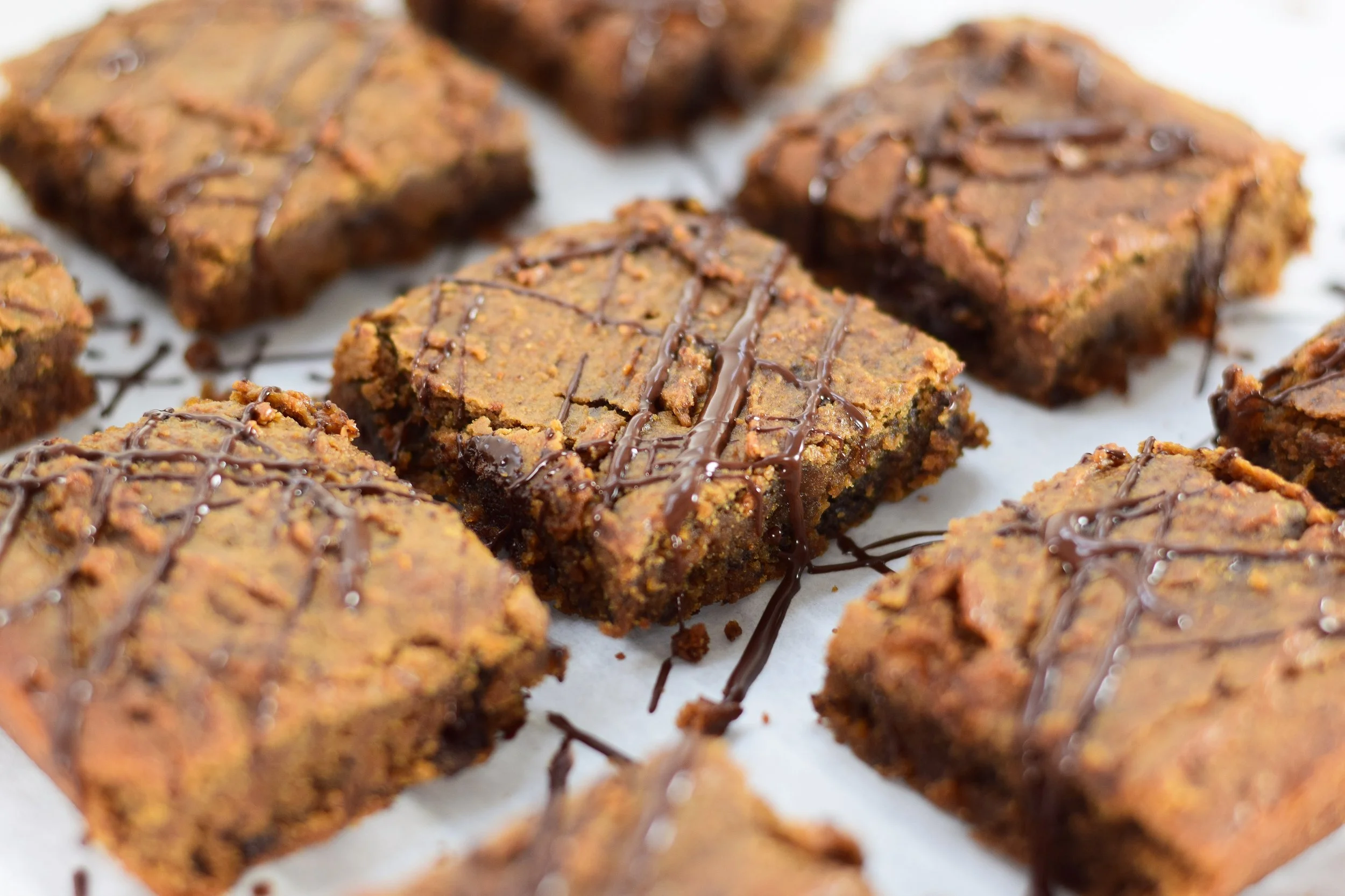 Vegan Chocolate Chickpea Sunbutter Blondies