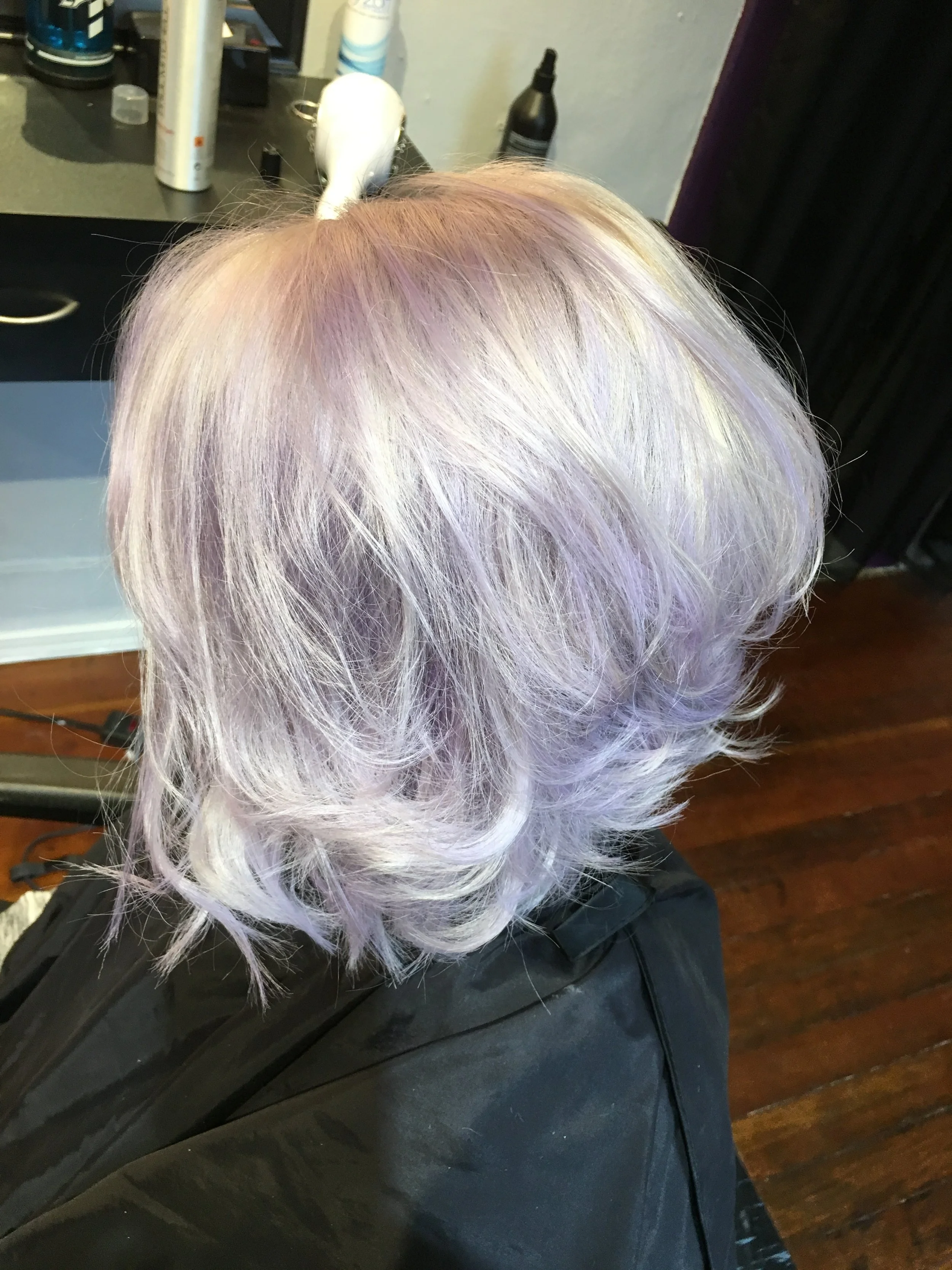 Classic A-line styled for photoshoot elegant hairstyle session.