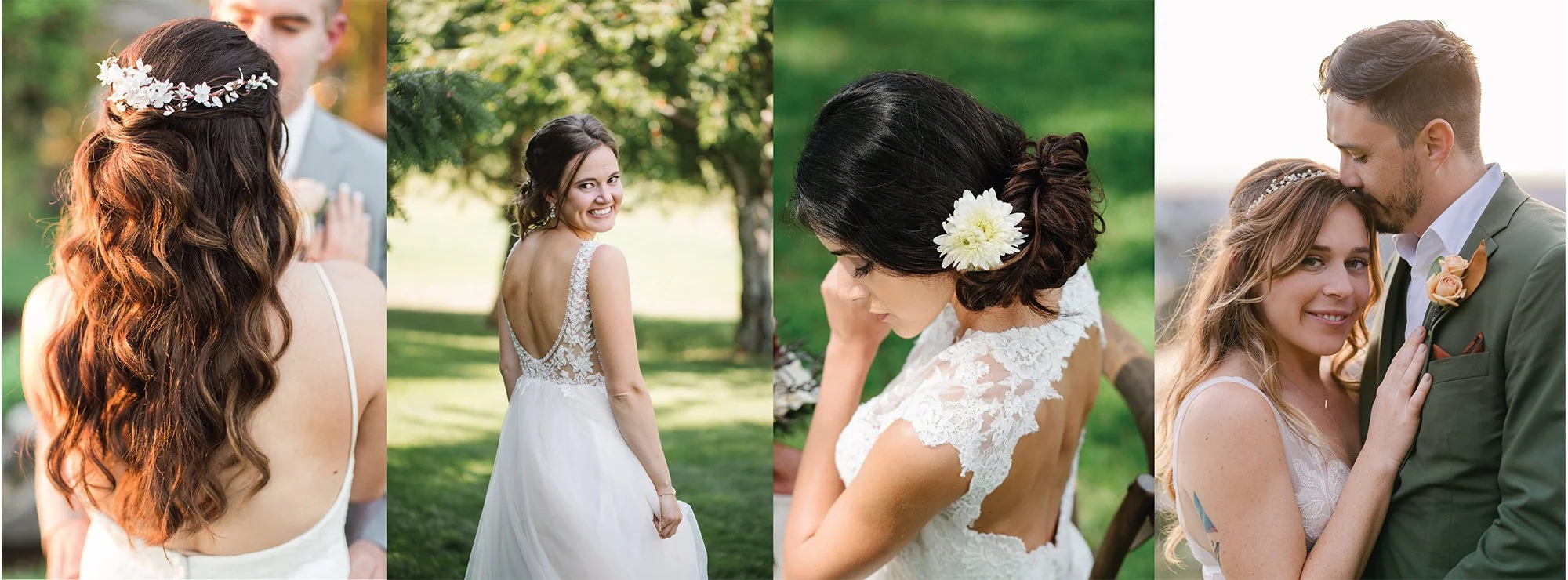 Full and natural wedding studio makeup and hairstyling created by Terri Reece Studios.