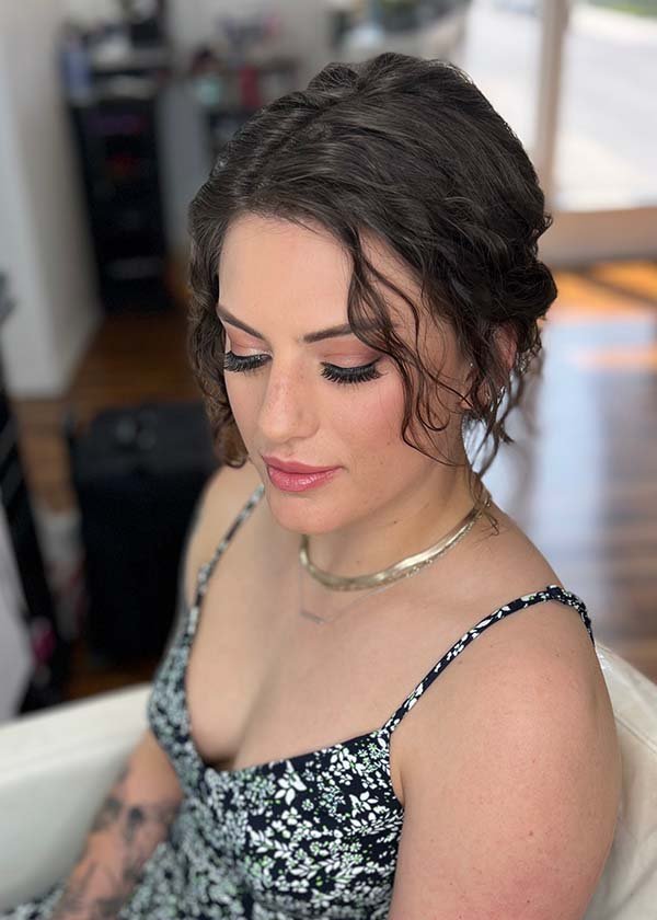 Gorgeous soft glam with cascading waves styled for event