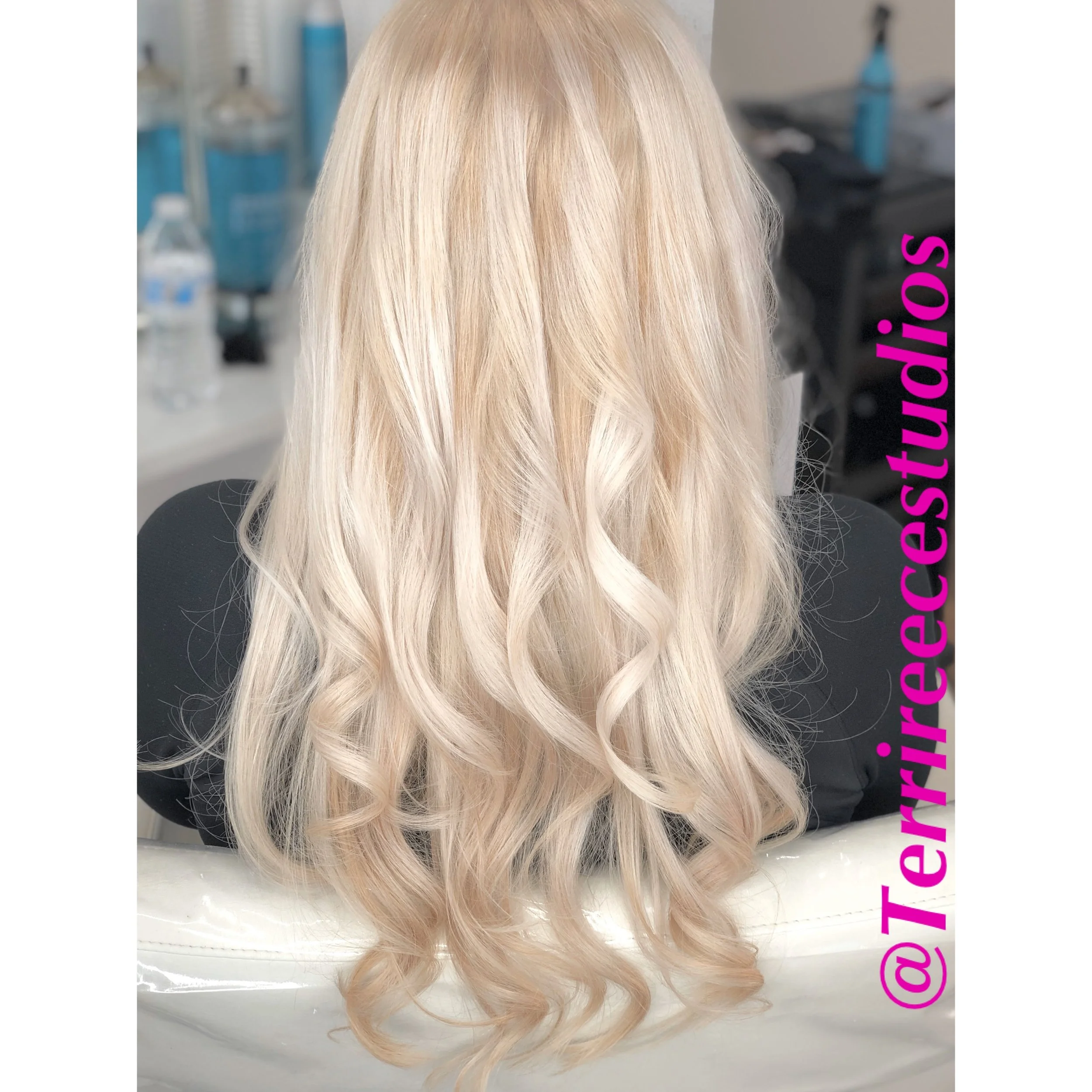 Loose waves styled for outdoor wedding in Spokane.