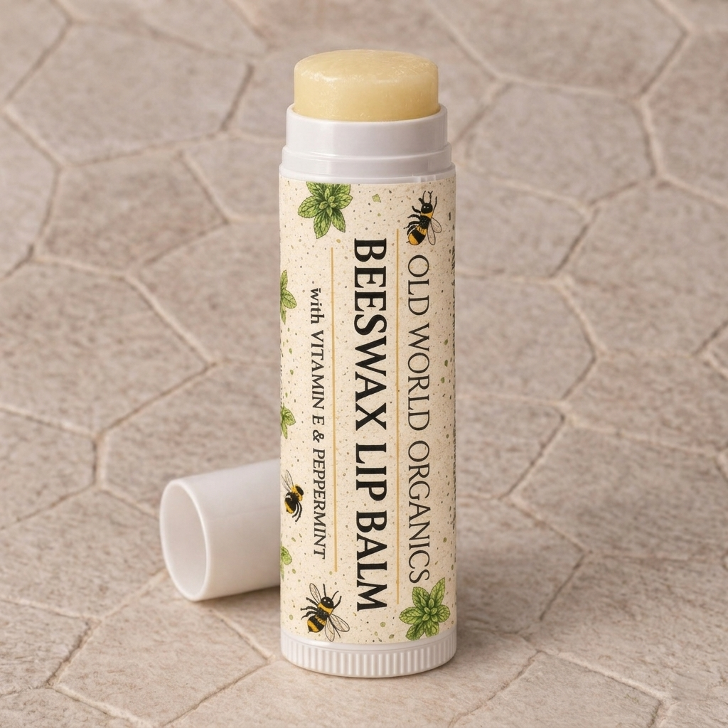 *New* Beeswax Lip Balm with Vitamin E & Peppermint