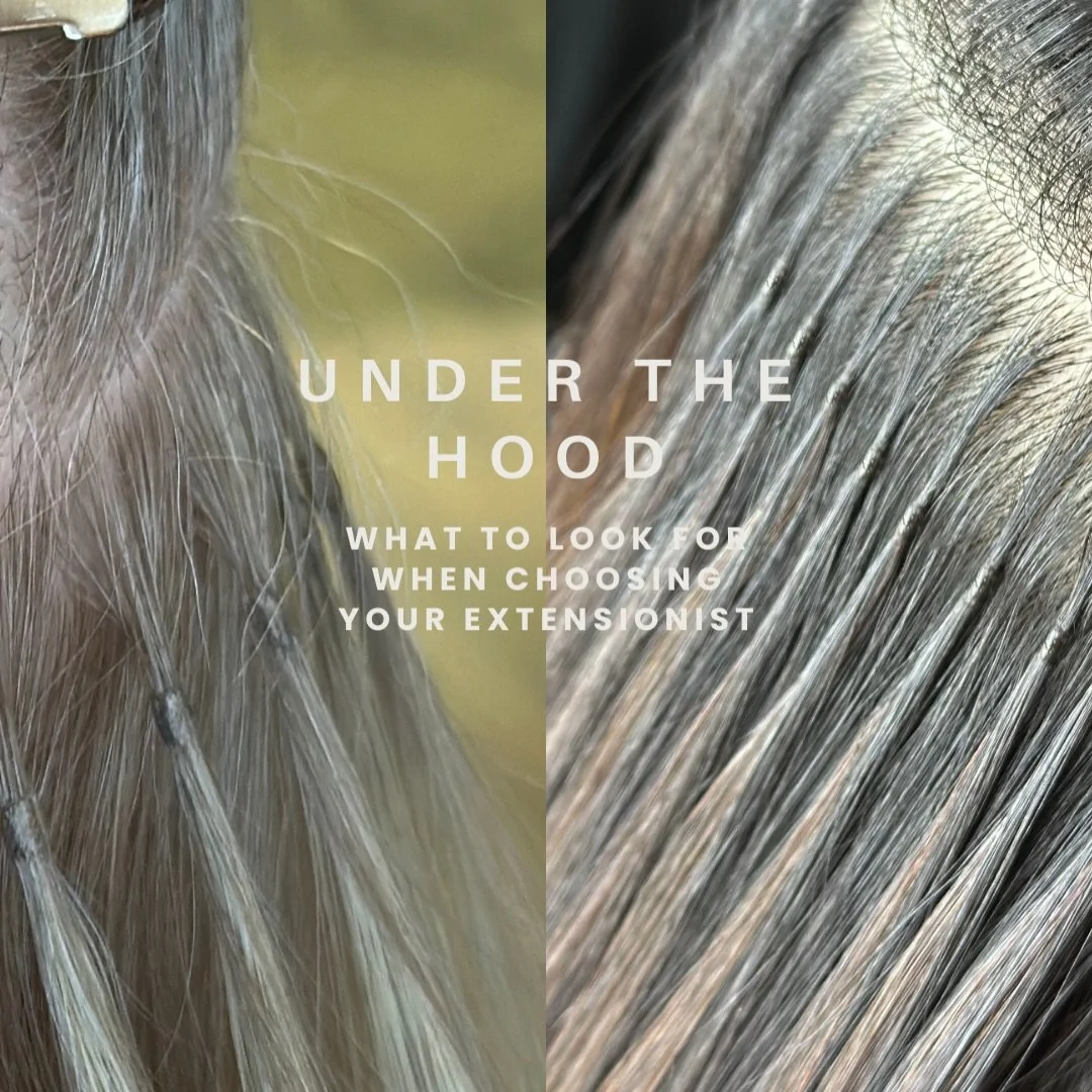 Under the hood matters - a lot.
This is honestly how I would choose a hair extensionist for myself.

If there are no under-the-hood photos, or if what I see doesn&rsquo;t look right, I&rsquo;d skip booking. Messy sectioning, uneven bonds, dry or over