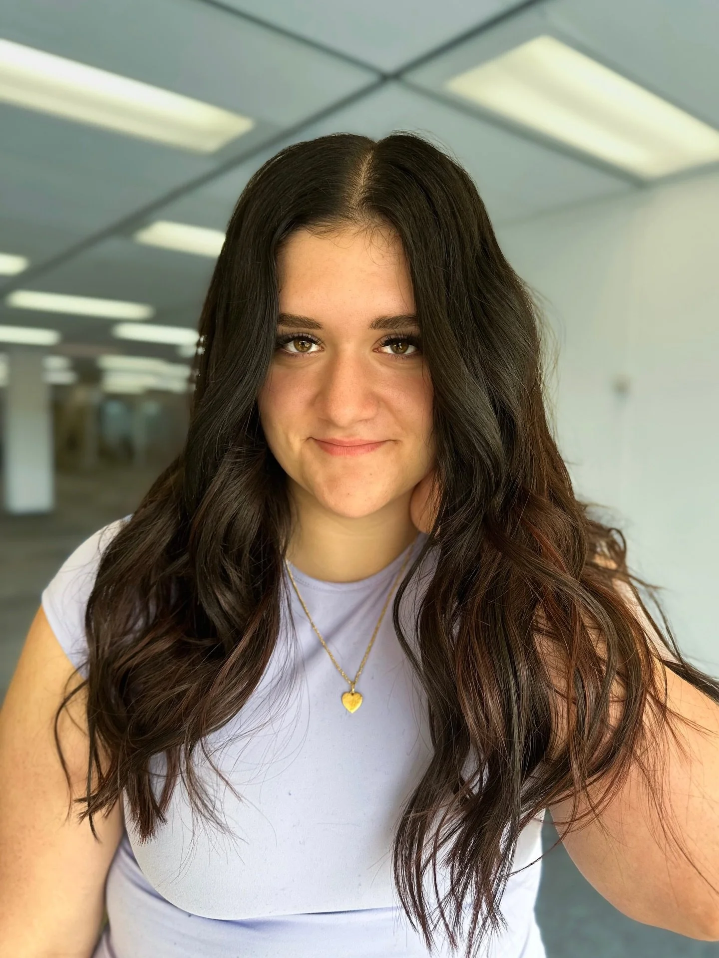 Look at those eyes&hellip; already such beautiful natural hair, just takes forever to grow. We added 100g with a hint of red for summer, and I can&rsquo;t stop looking at her.
#yychair #hairextensionscalgary #ktipcalgary #calgaryextensions #yycbeauty
