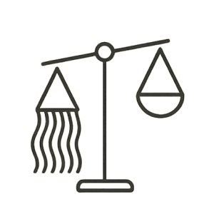 weight based icon illustration in thin black line art