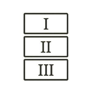 package tier icon illustration in thin black line art