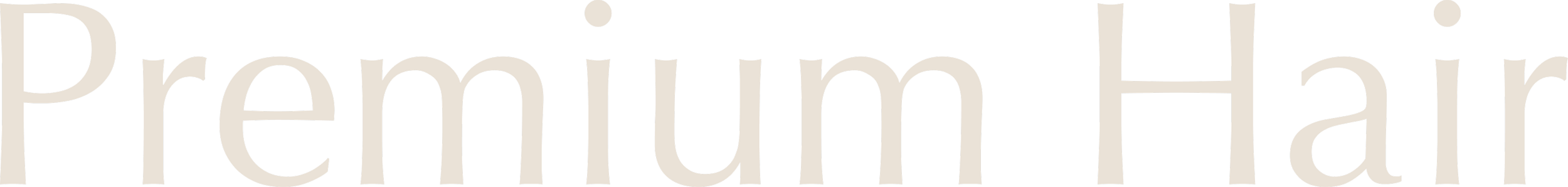 large light gold text that reads " premium hair"