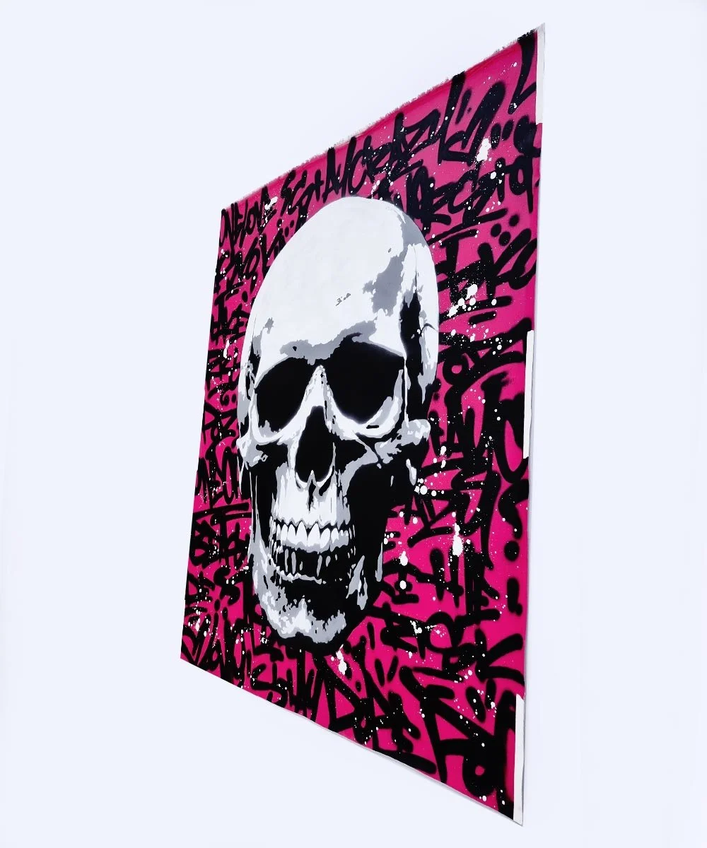 asko art skull pink graffiti stencil art 4.jpg
