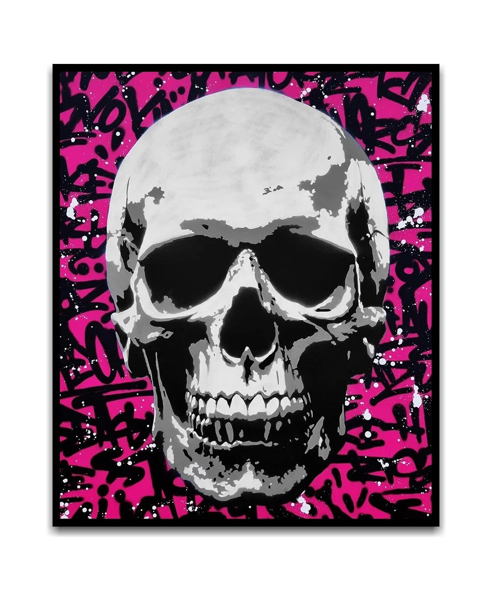 asko art skull pink graffiti stencil art 3.jpg