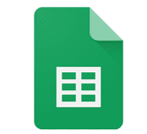 Google Sheets icon on a white background.
