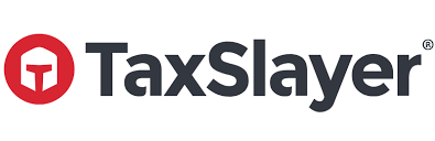 TaxSlayer logo with red emblem and black text