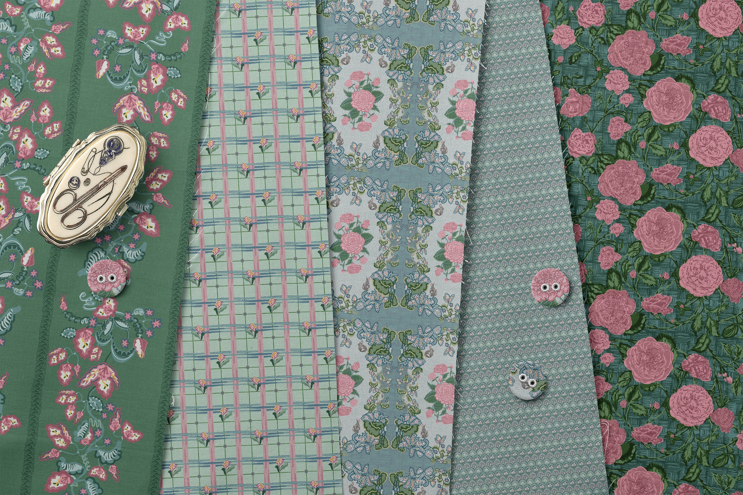 Ellie Day Studio Table Room Rose Print