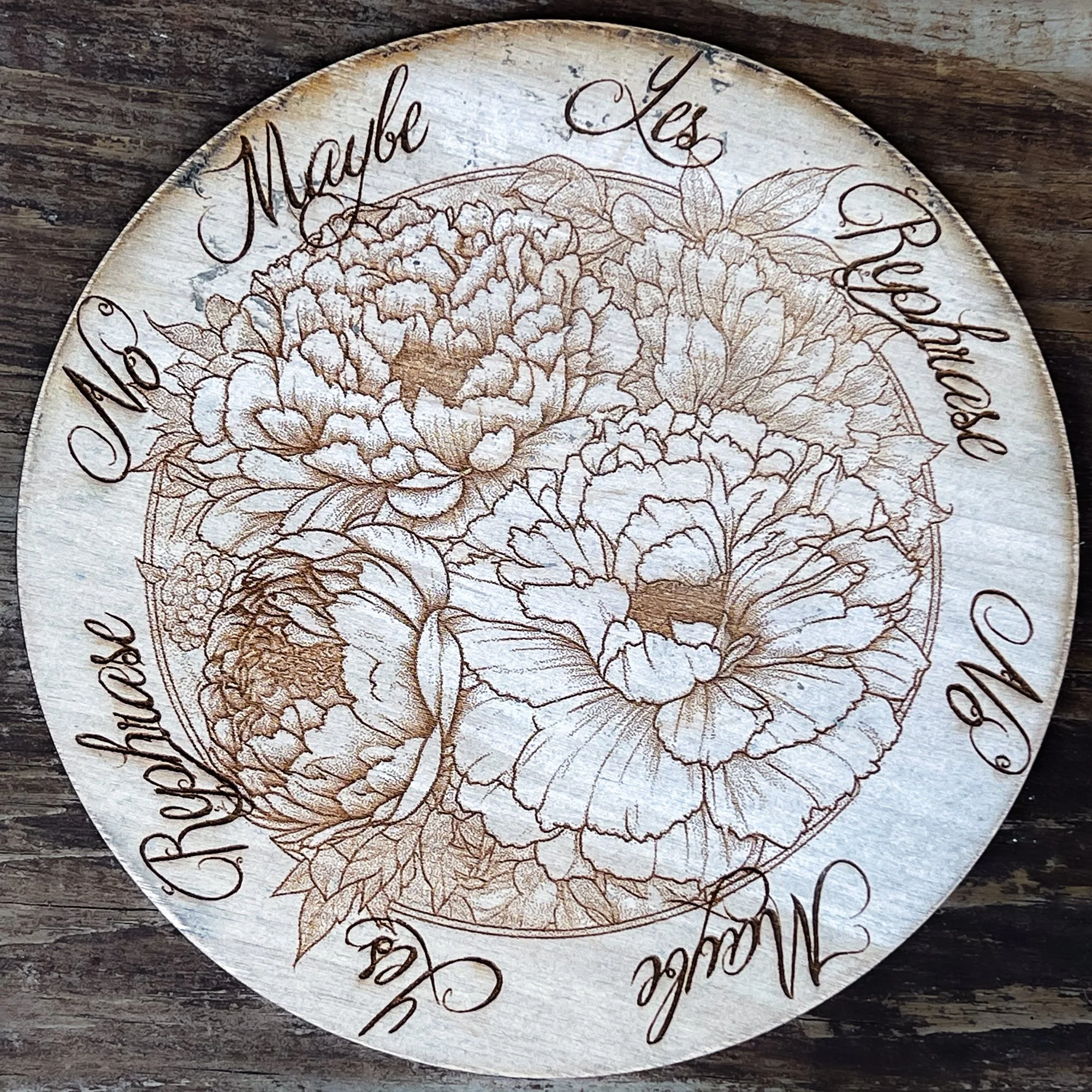 Glowing Chrysanthemums Pendulum Board