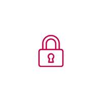 A simple pink padlock icon centered