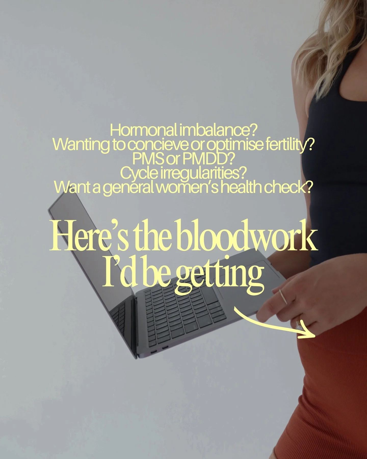 Symptoms with no answers? 

Bloodwork &amp; a functional health analysis is such a great place to start because it will give you answers and a starting point for change ! 👏🏻

This is the very bare minimum labs needed, but a hormonal panel can give 