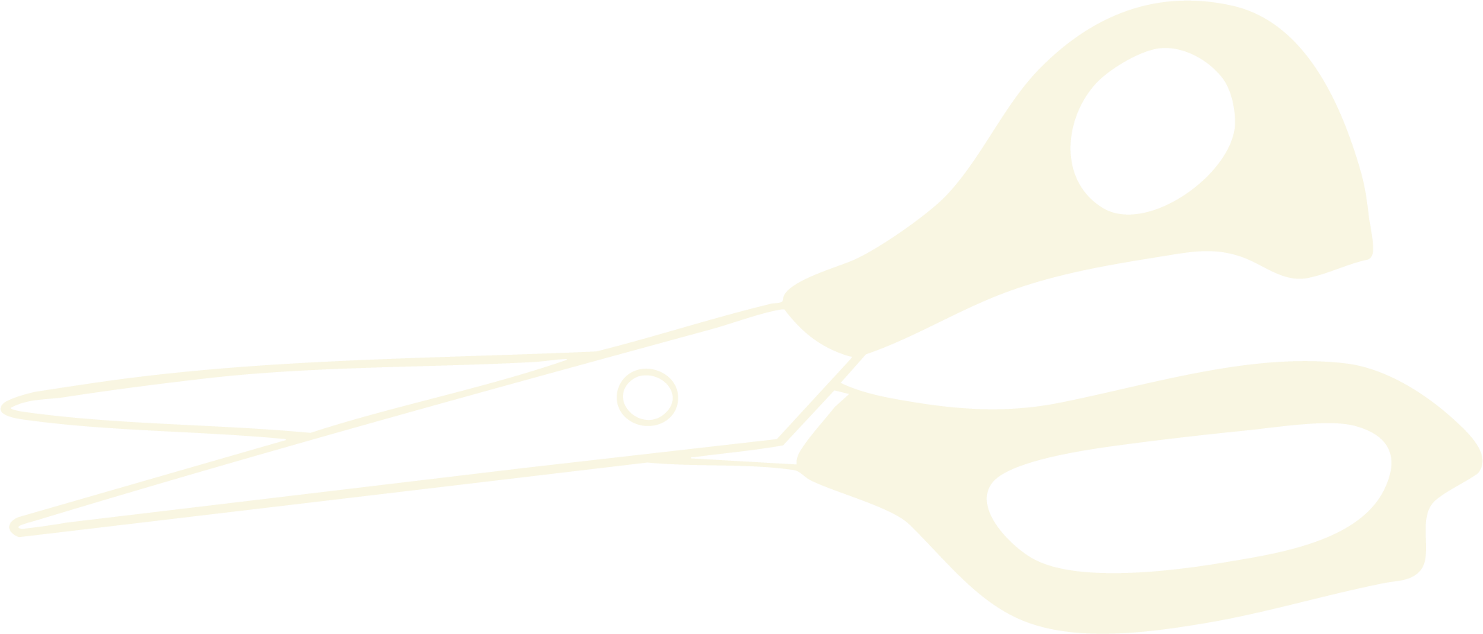Outline illustration of a pair of scissors used for art classes