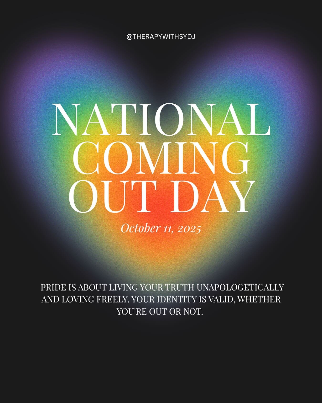 🏳️&zwj;🌈🏳️&zwj;⚧️ 
#pride#nationalcomingoutday#queer#queertherapist#lgbtq#nova#mentalhealth#lgbtqtherapist#trans#translifeline#hereandqueer#virginia#therapy#affirming#genderaffirmingcare#988#gnc#sexuality