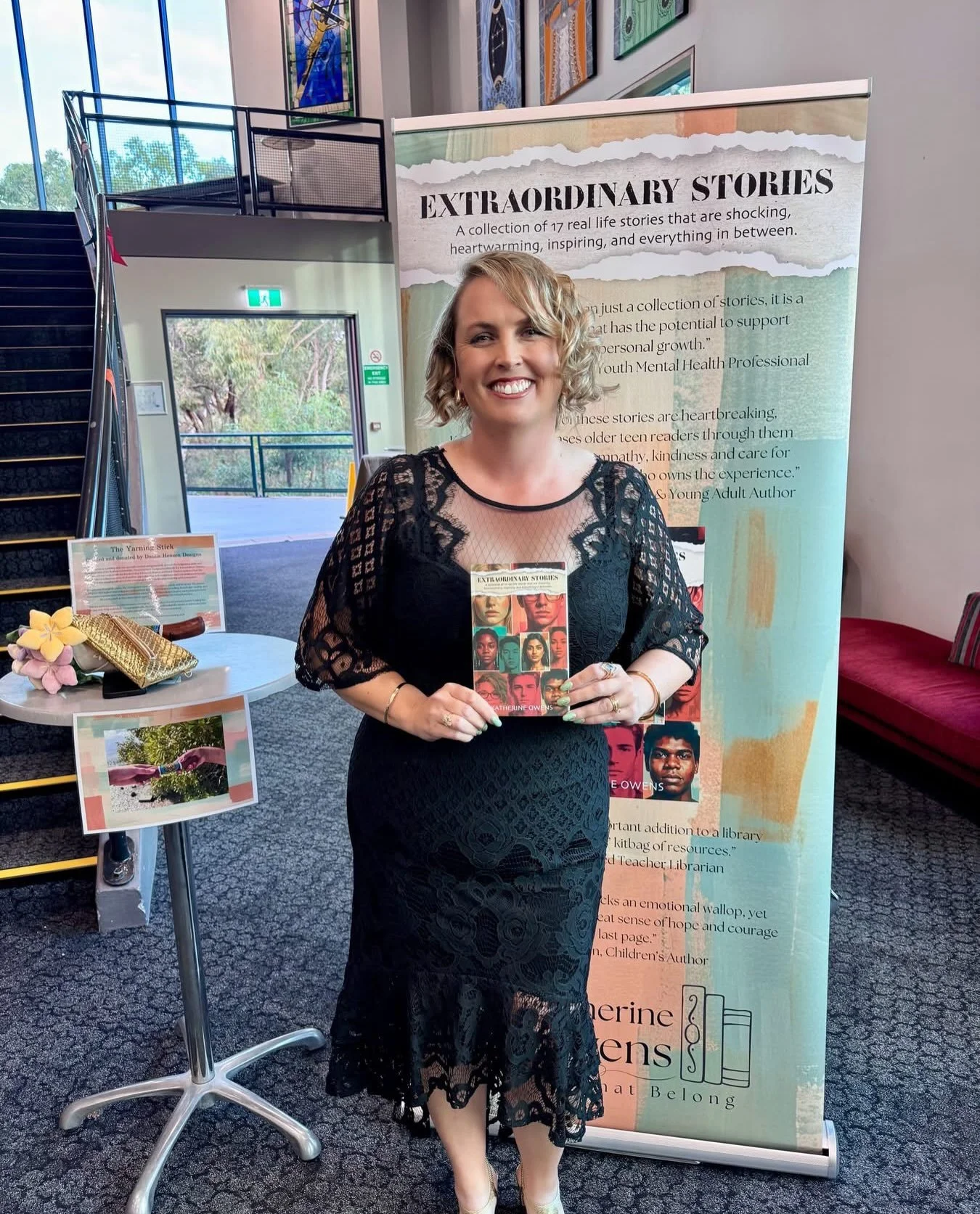 This afternoon nearly 200 people came to Iona Performing Arts Centre to help launch and celebrate Extraordinary Stories coming into the world! 

There are more people to thank than I can count but I had an incredible team of people helping to make th