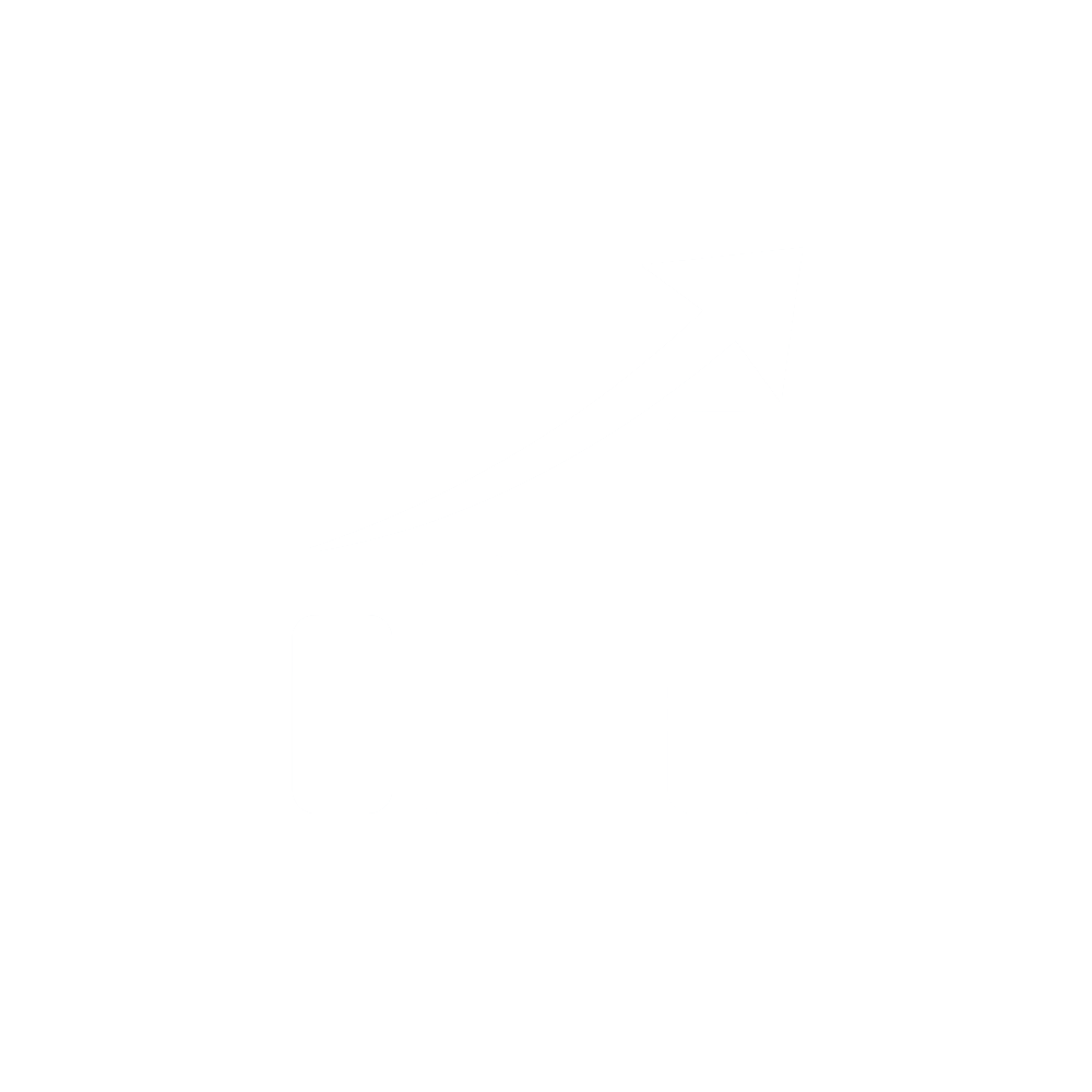 Black background with a white bar graph increasing in height from left to right, with an upward trending arrow above.