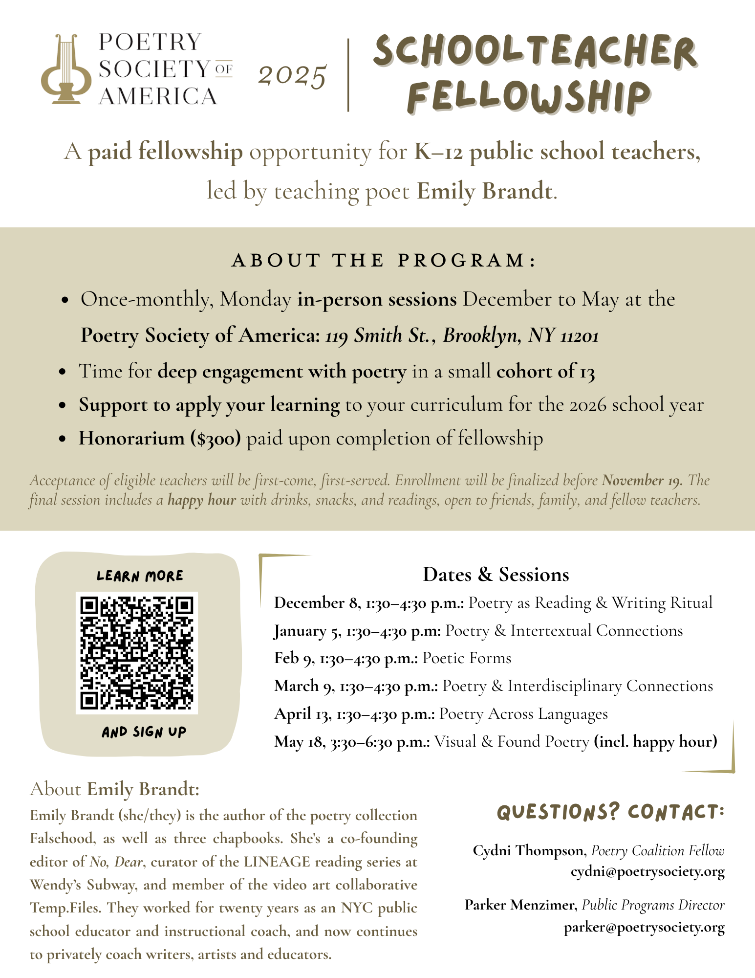 poetry society of america flyer