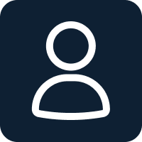 Generic user icon silhouette on a dark background