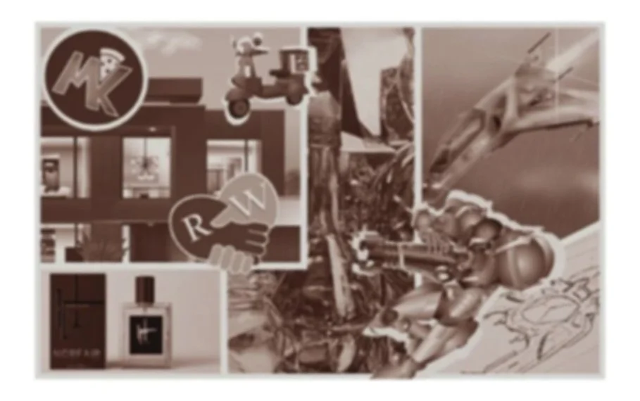 Blurred backsplash of graphic design content