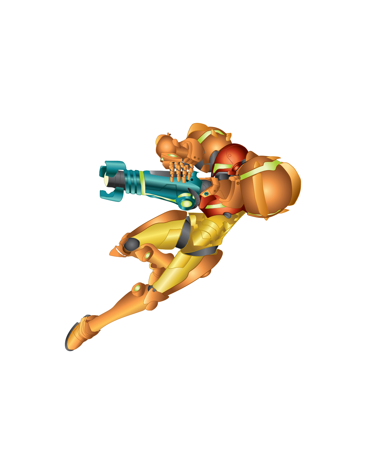 Illustrated Metroid Samus character