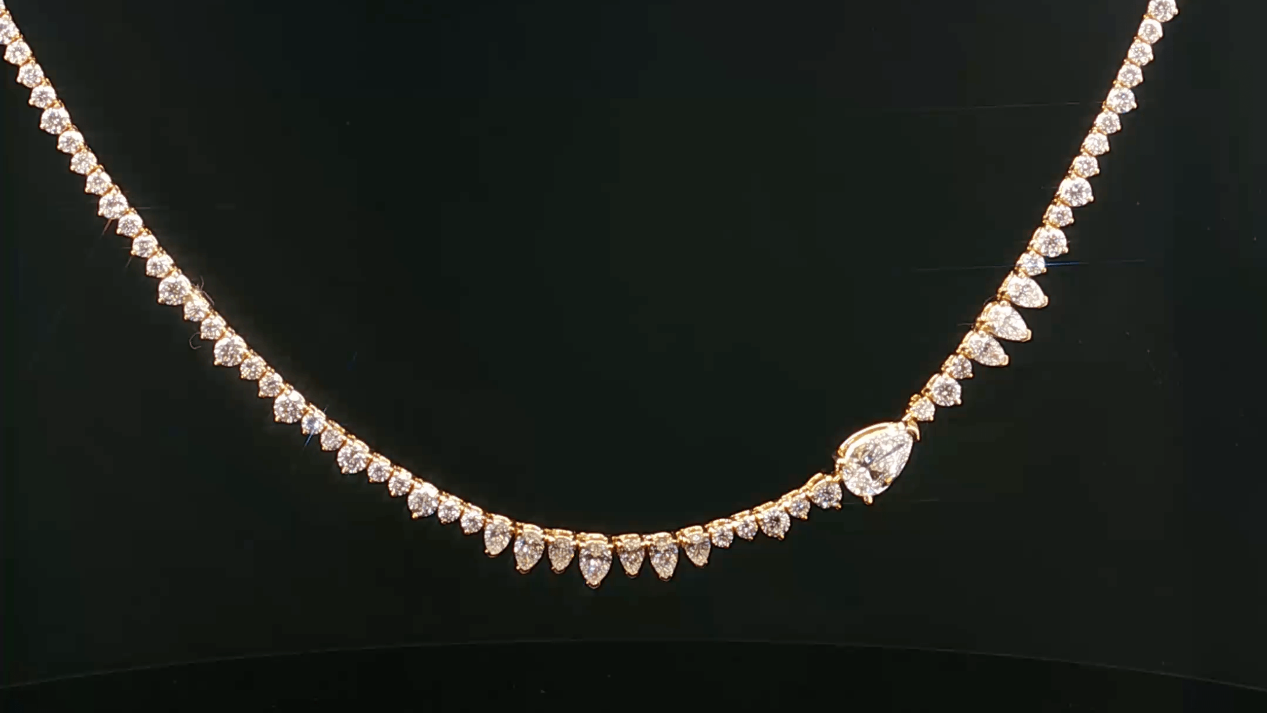 LENK Pear Necklace 7.01ct