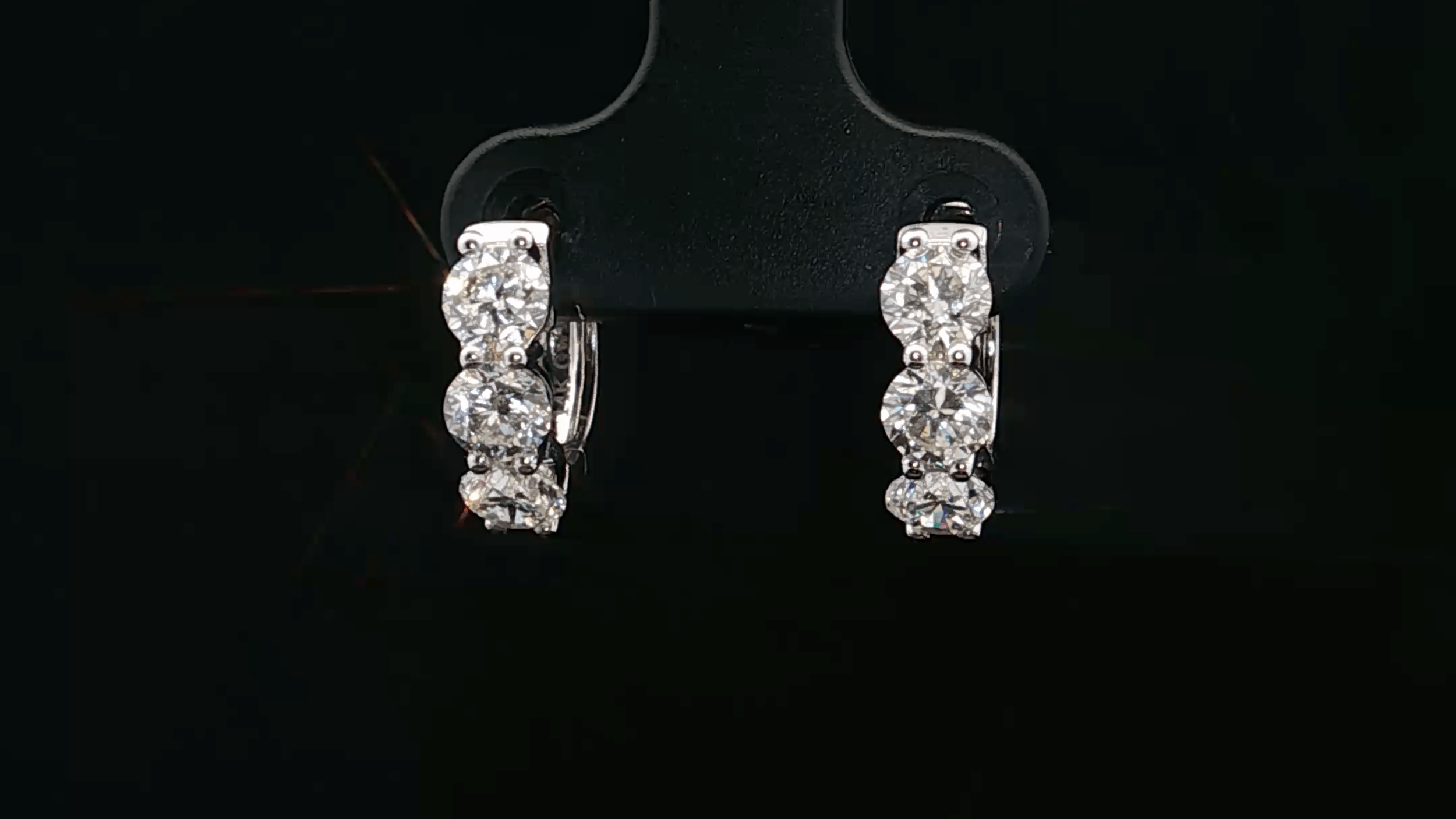 WPE 3 Stone Hoop 1.85ct