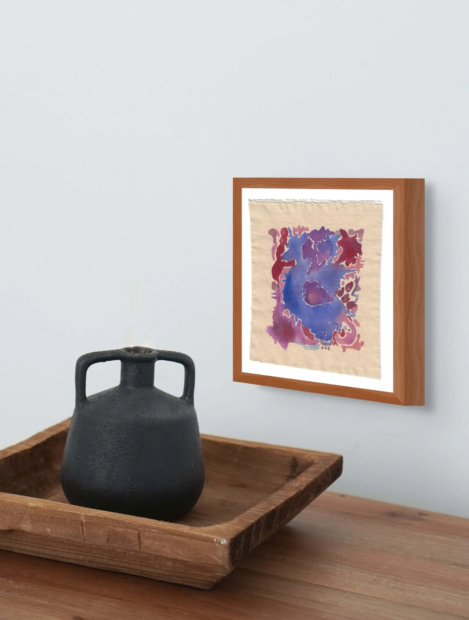 Anchored — 7x8", Acrylic on Raw Canvas