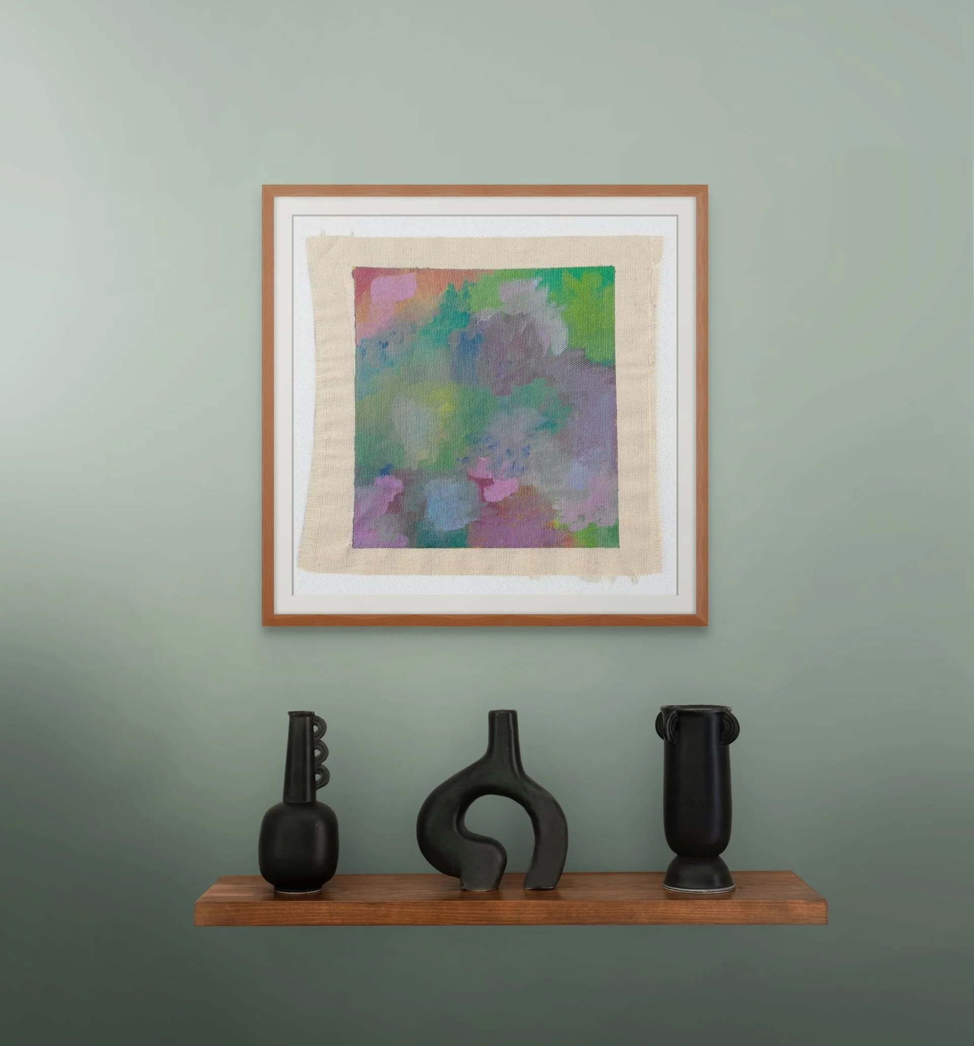 Warming Up — 8x8", Acrylic on Raw Canvas