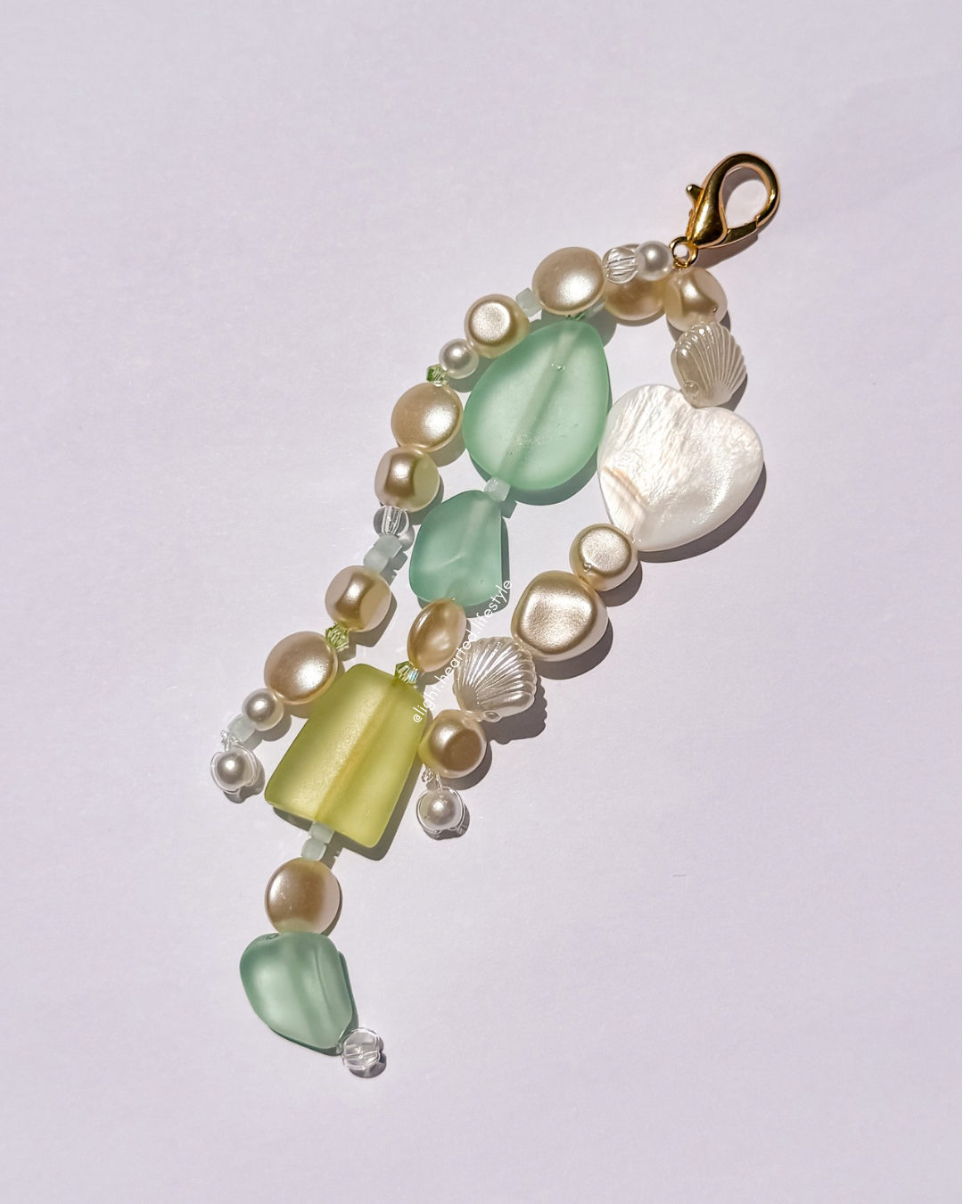 Seaside Sea Glass Bag Charm