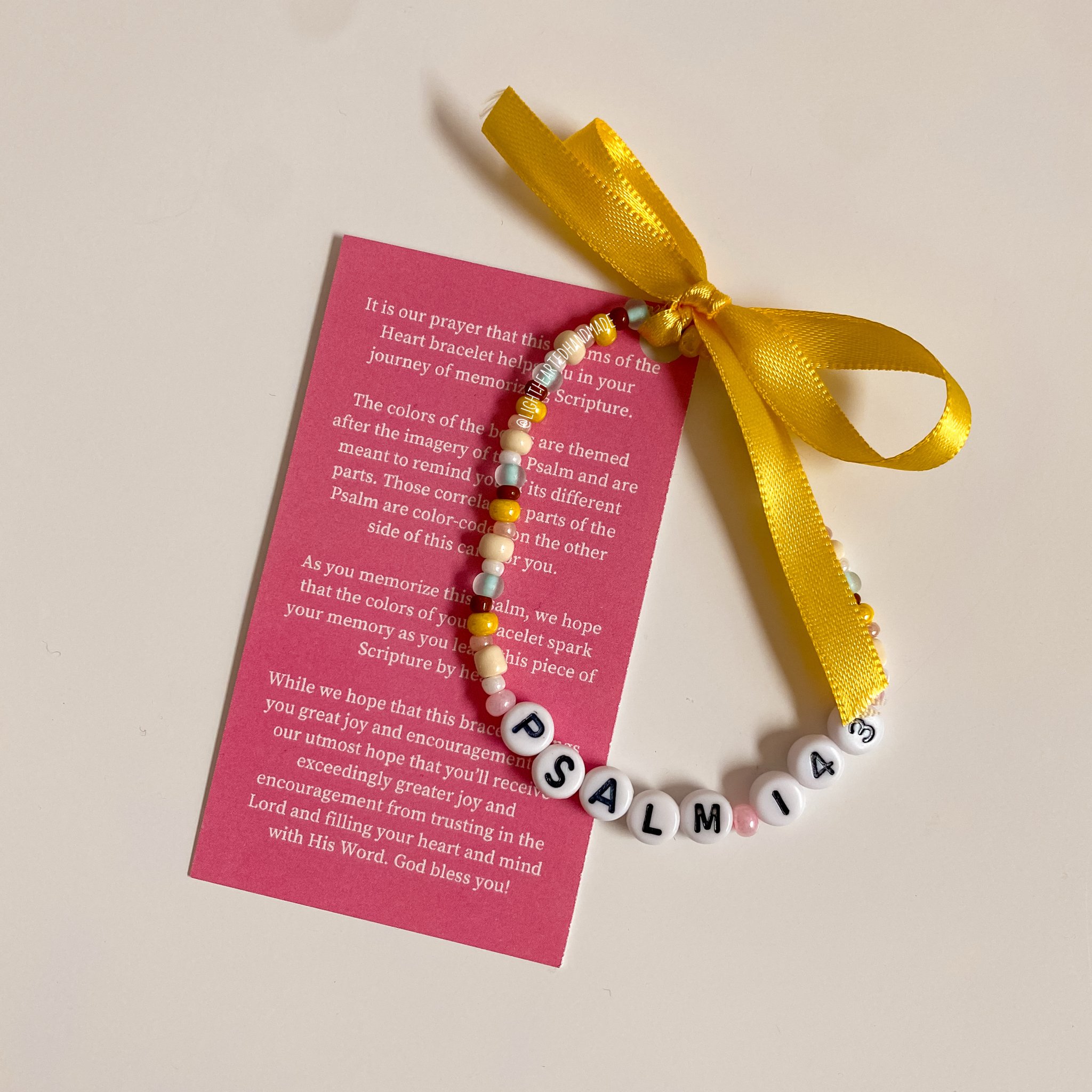"Psalm 143" Scripture Memorization Bracelet