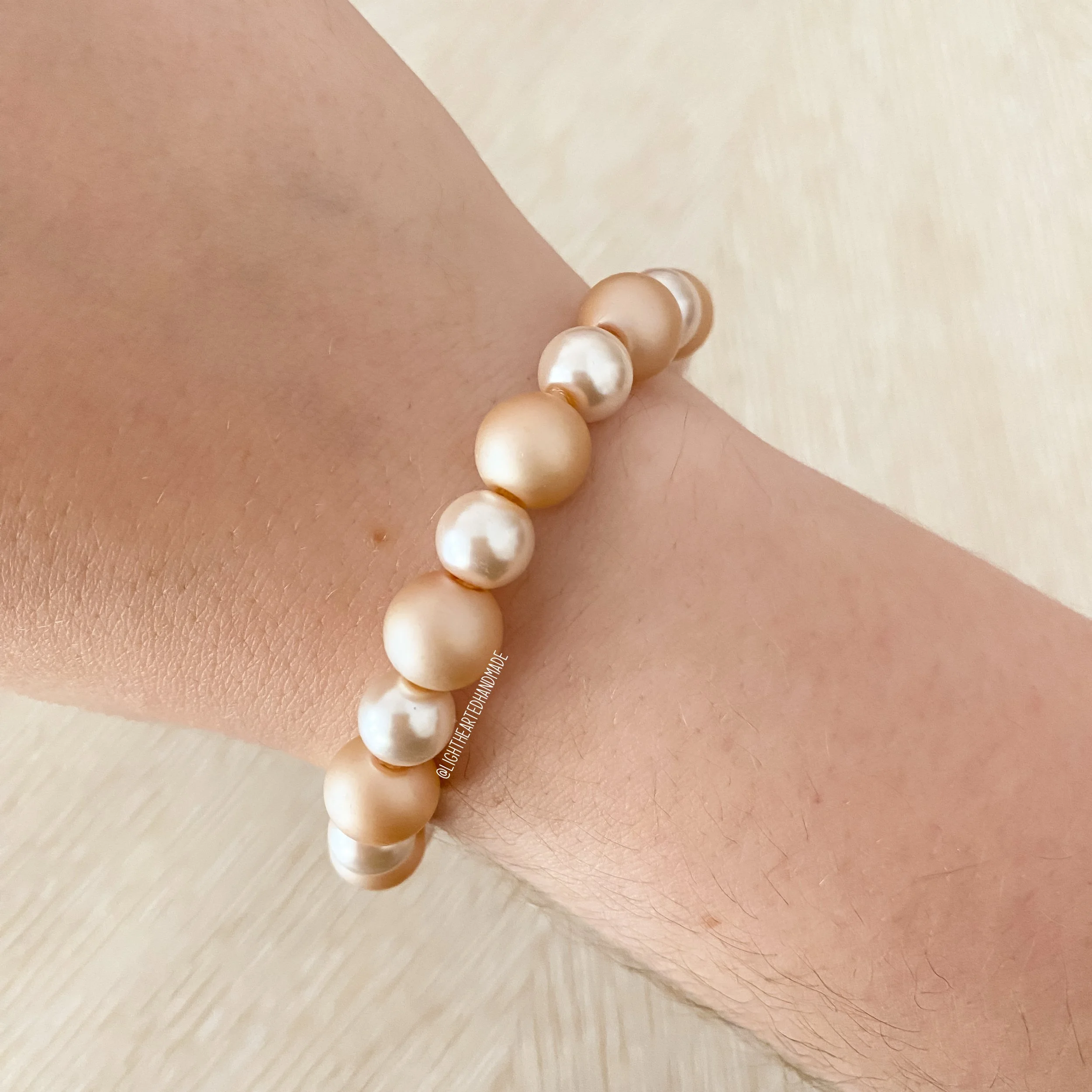 Peachy Pearls Bracelet