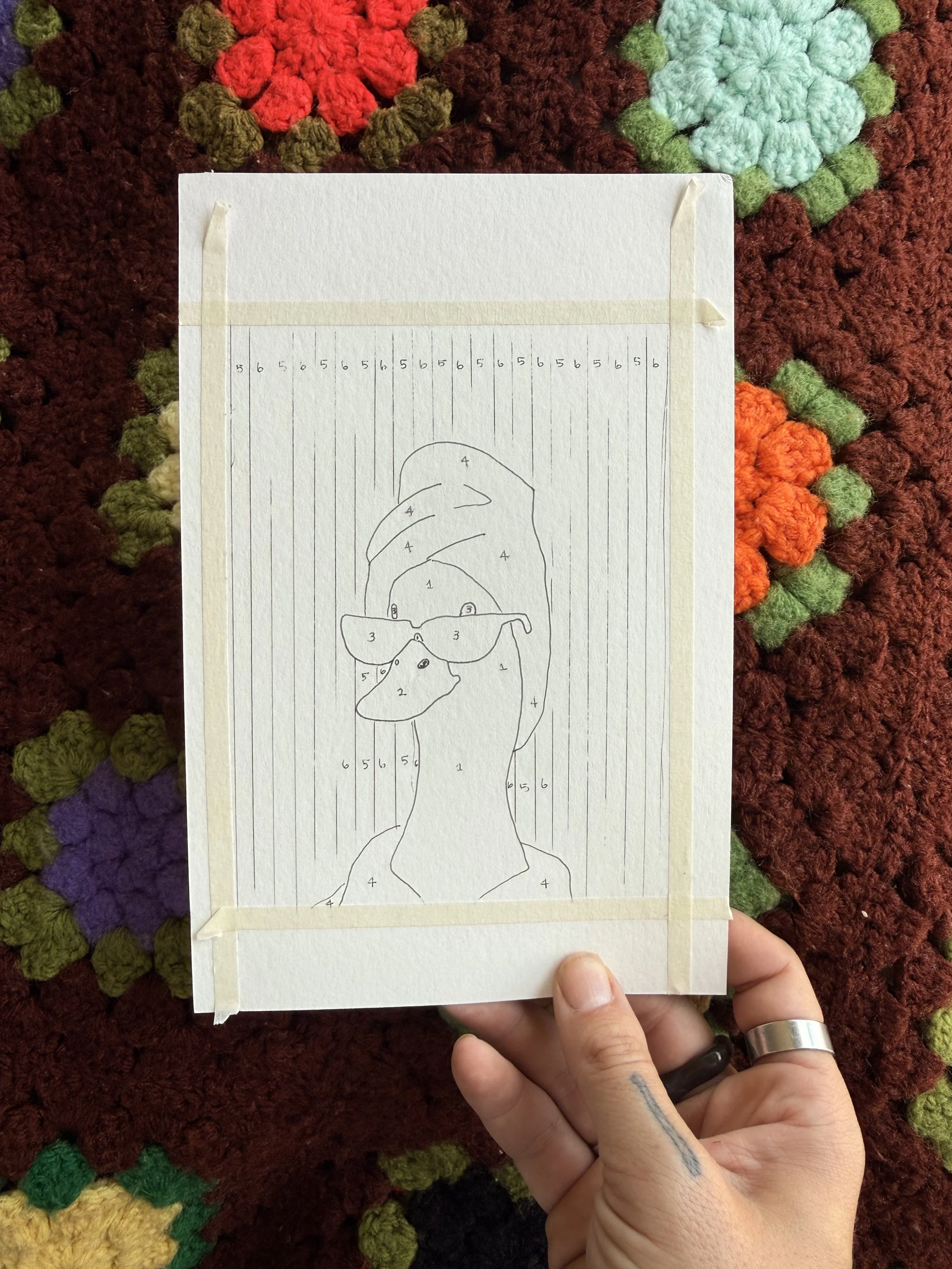 Shower Duck - Handmade Paint by Number