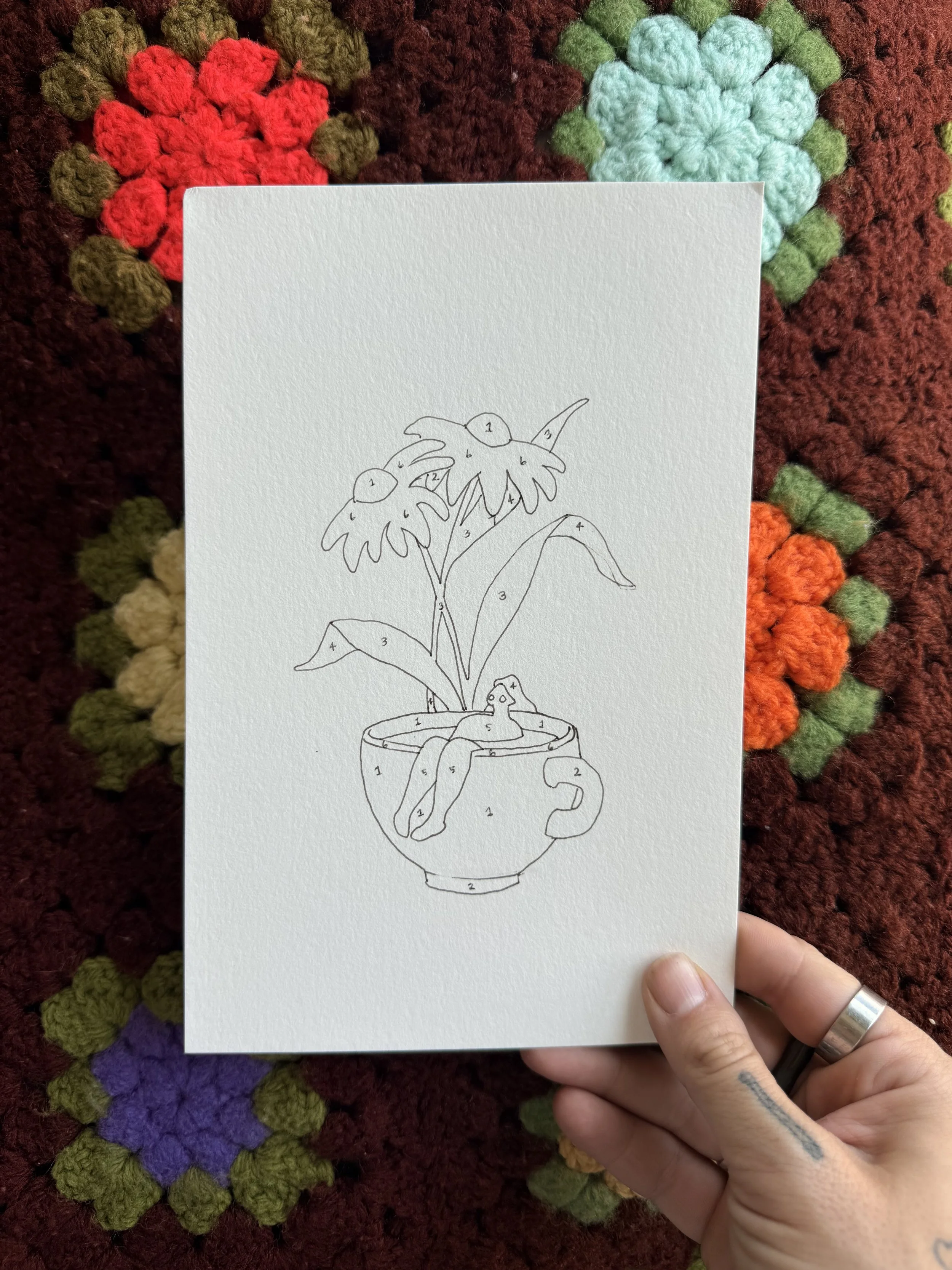 Coffee and Chill - Handmade Paint by Number