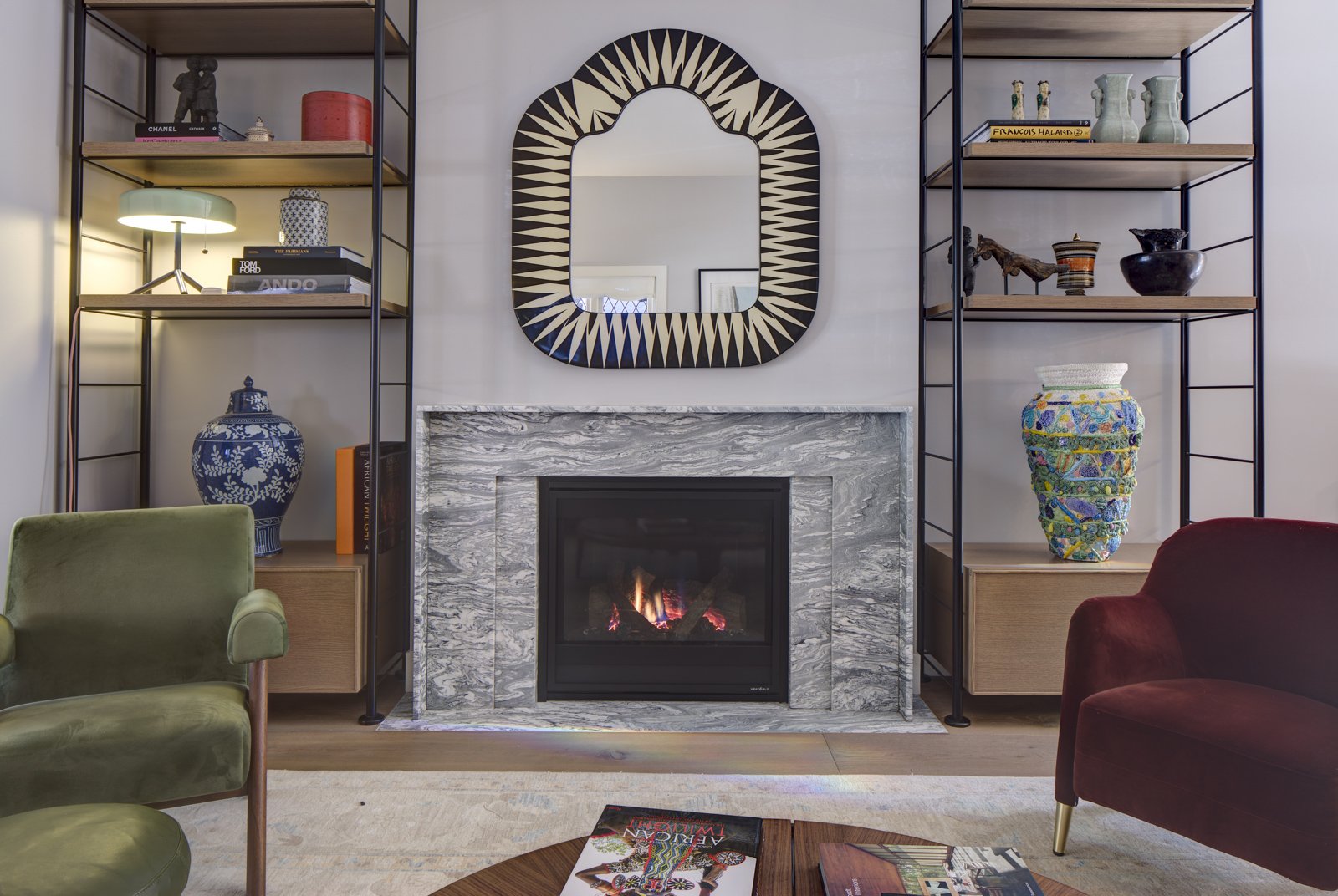 marble fireplace, fireplace joinery