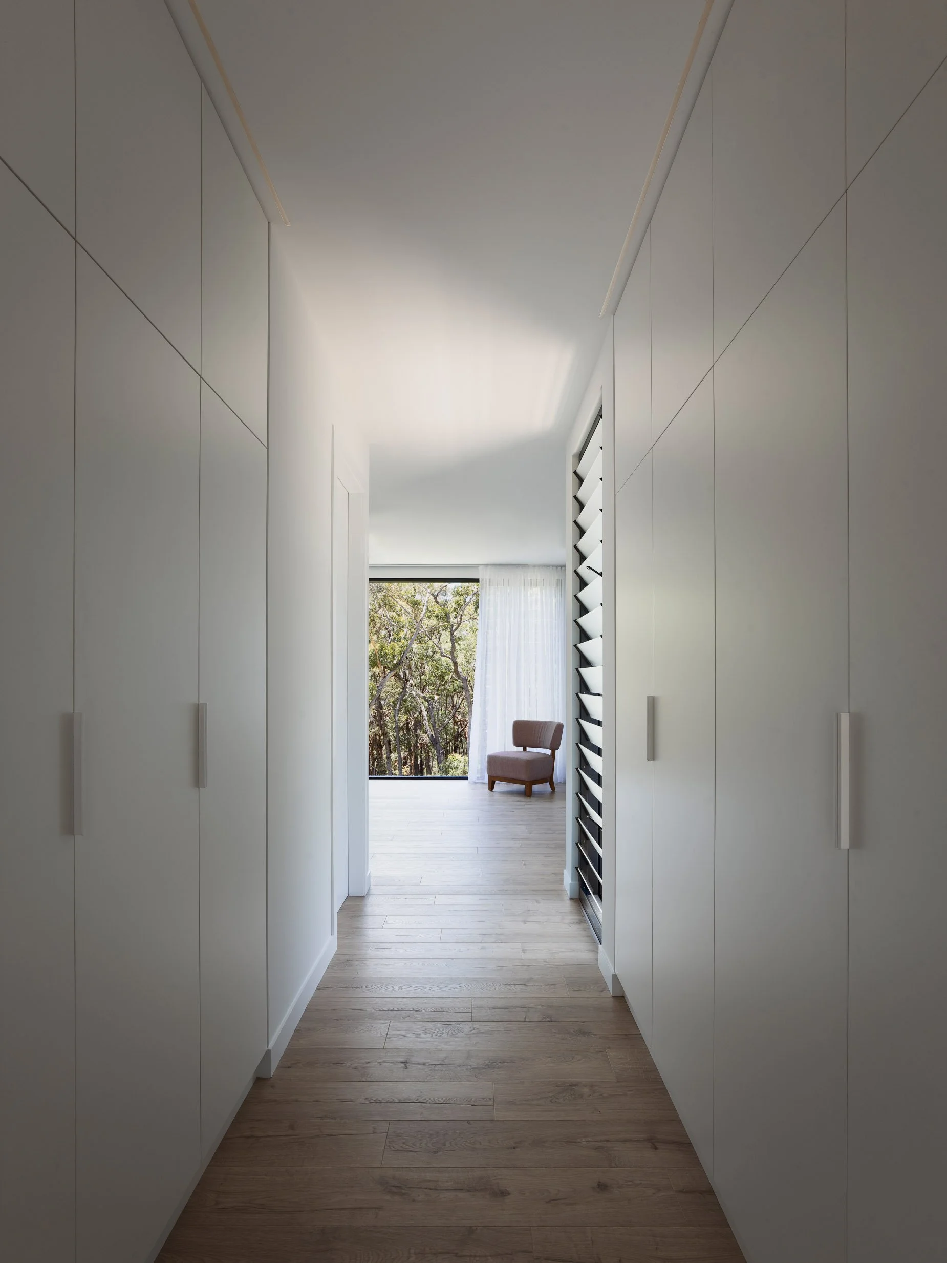 bedroom joinery, oak floors