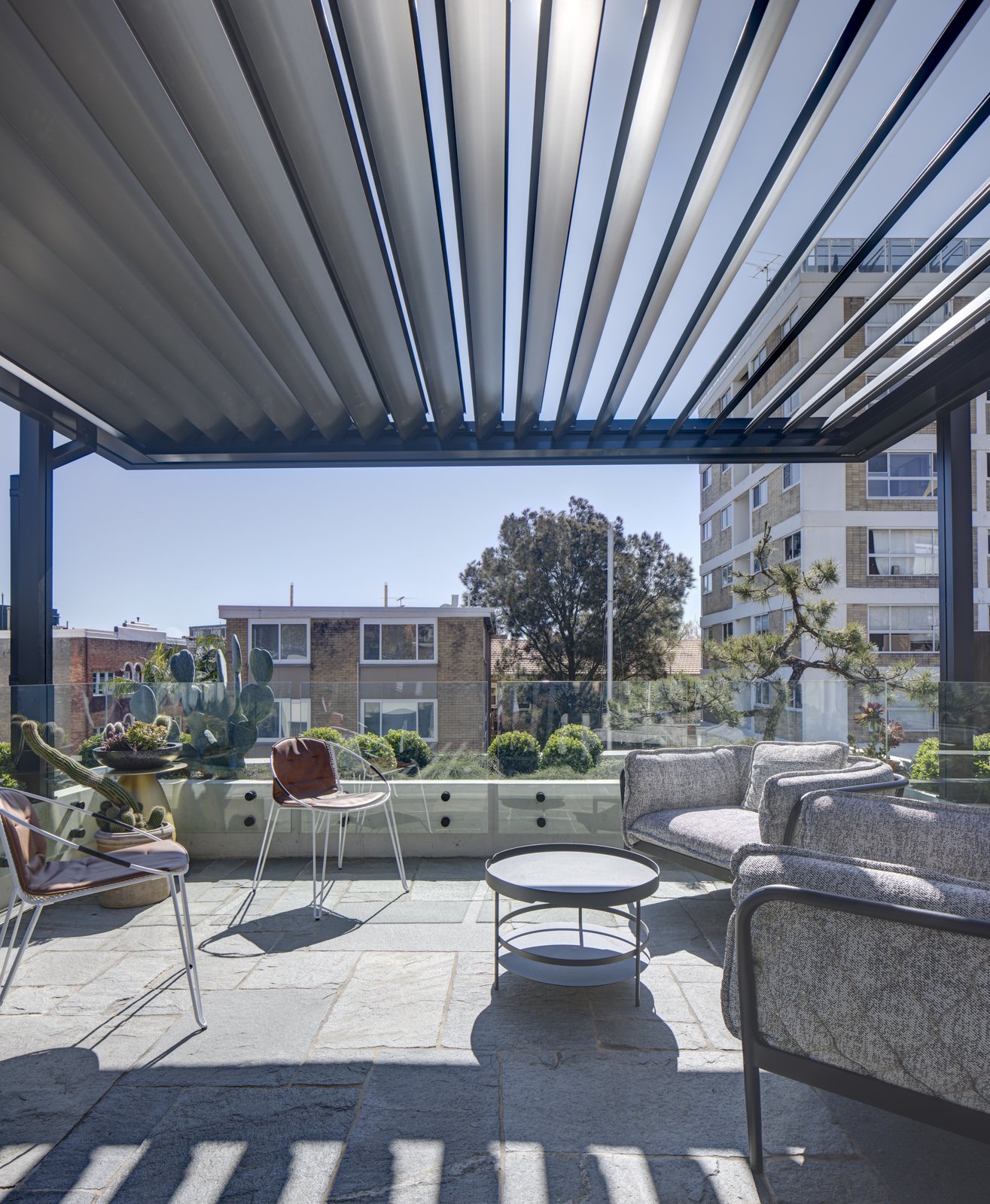 High end home renovation roof top terrace eco outdoor stone Potts Point NSW Arte Constructions