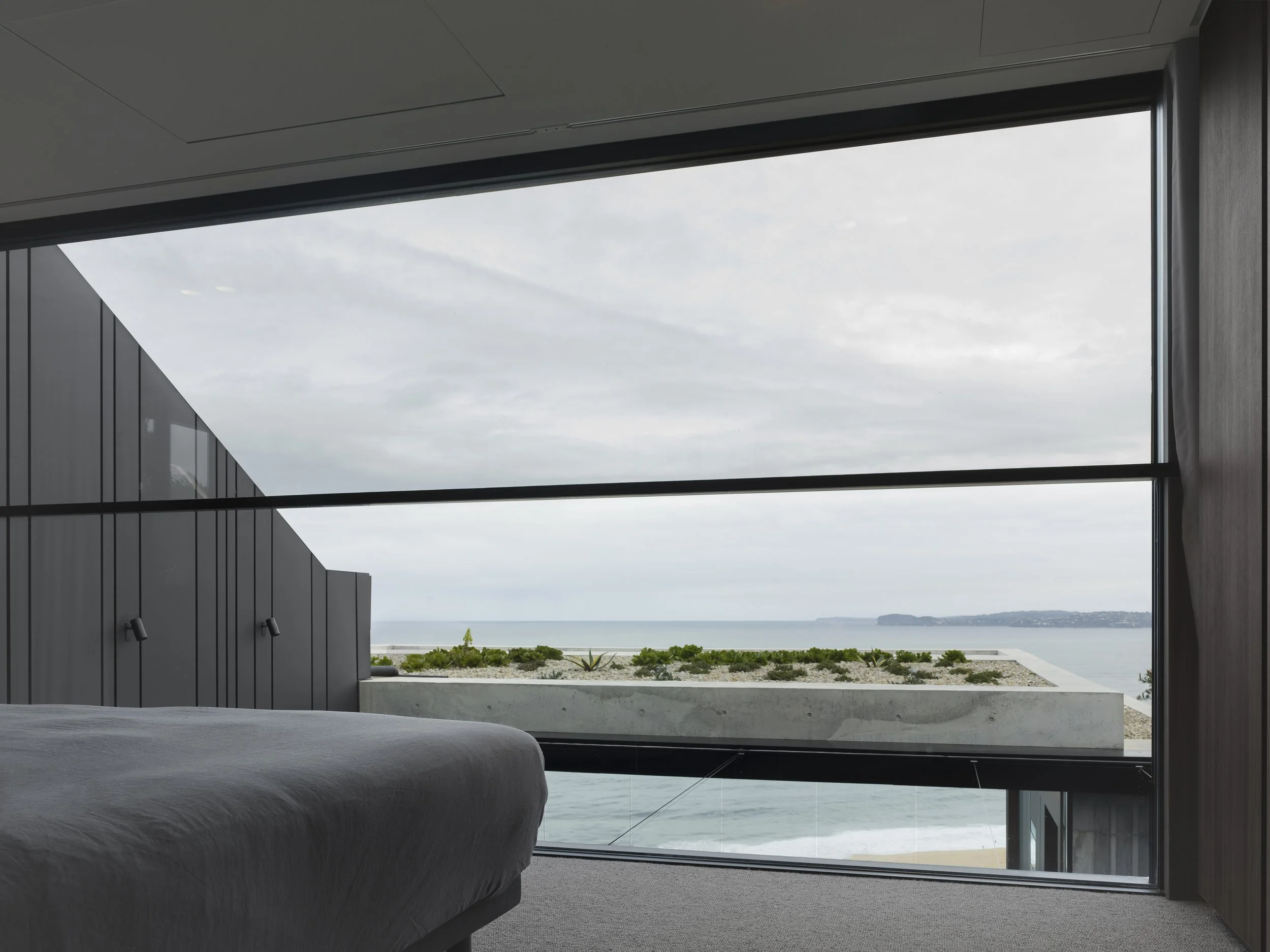 Roof top grade, concrete roof, master bedroom views to palm beach, ocean views