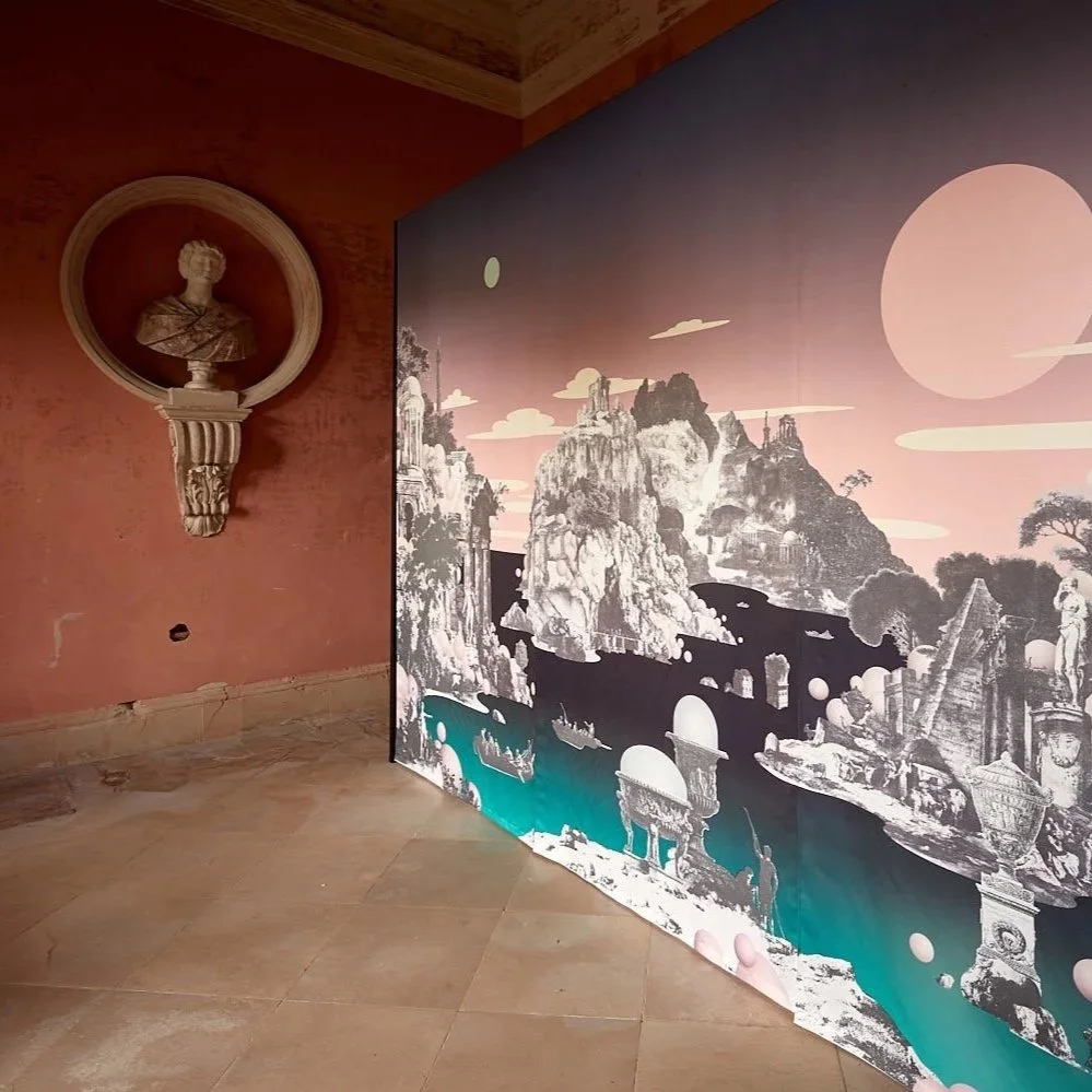 Caprice, by Anouk Mercier, is exhibited in the Temple of Flora at Stourhead.